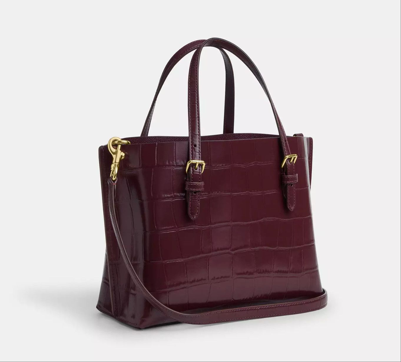 Coach NWT Coach Mollie Tote Bag 25 CW017 Dark Wine Size ONE SIZE - 12 Thumbnail