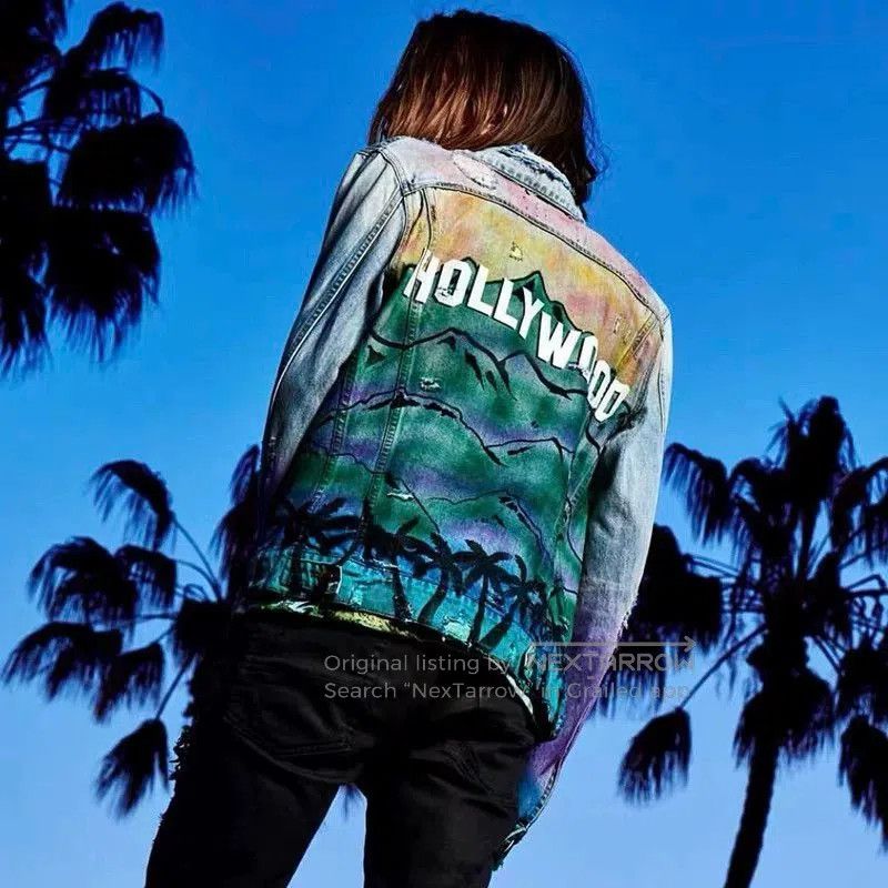 Amiri amiri alrbrush hollywood trucker jacket. Size XS / US 0-2 / IT 36-38 - 9 Thumbnail