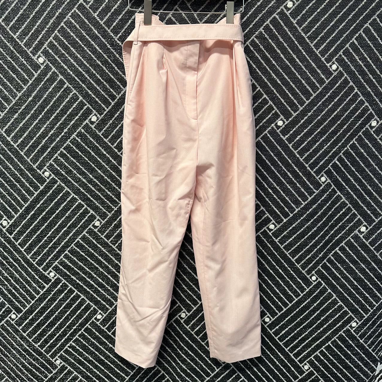 Burberry Burberry Pink Belted Chinos 99 New Size 28" / US 6 / IT 42 - 1 Thumbnail