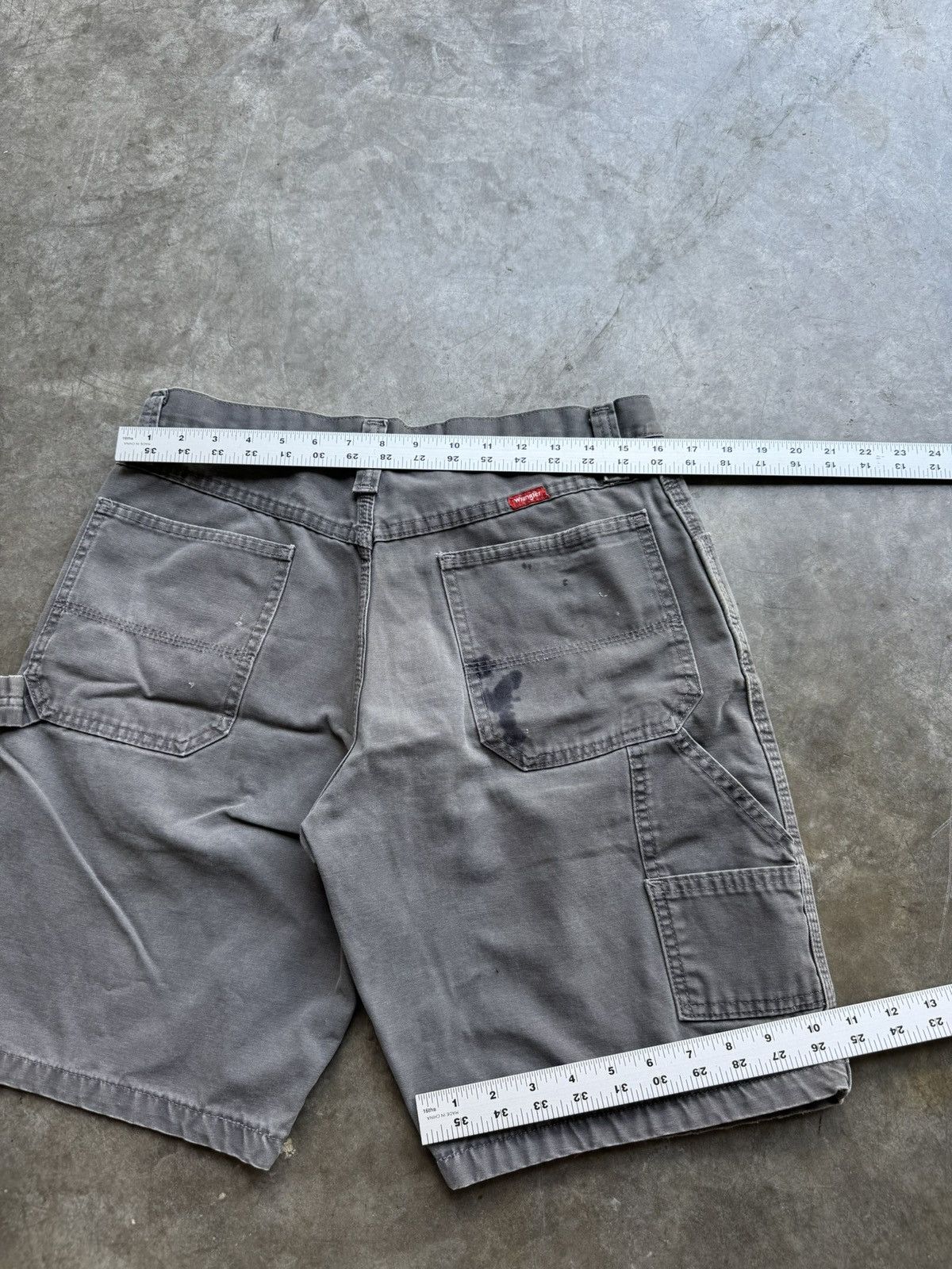 Wrangler Vintage 90’s/00’s Wrangler Workwear Carpenter Shorts Grn/Gry Size US 32 / EU 48 - 6 Thumbnail