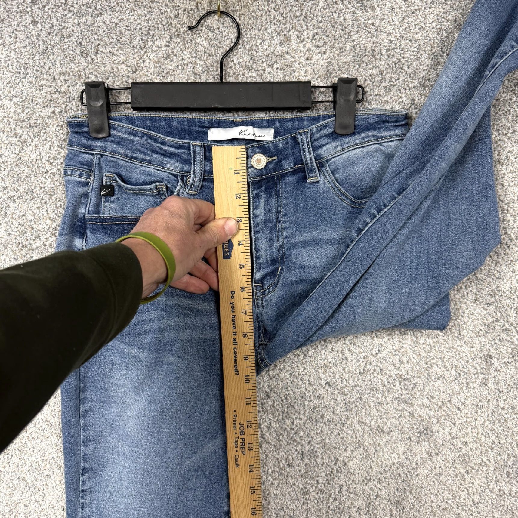 Vintage VINTAGE? No — KanCan Jeans Womens 11/29 28x27.5 Blue Denim Mid Rise Skinny Stretch Grunge Boho Size 32" / US 10 / IT 46 - 5 Thumbnail