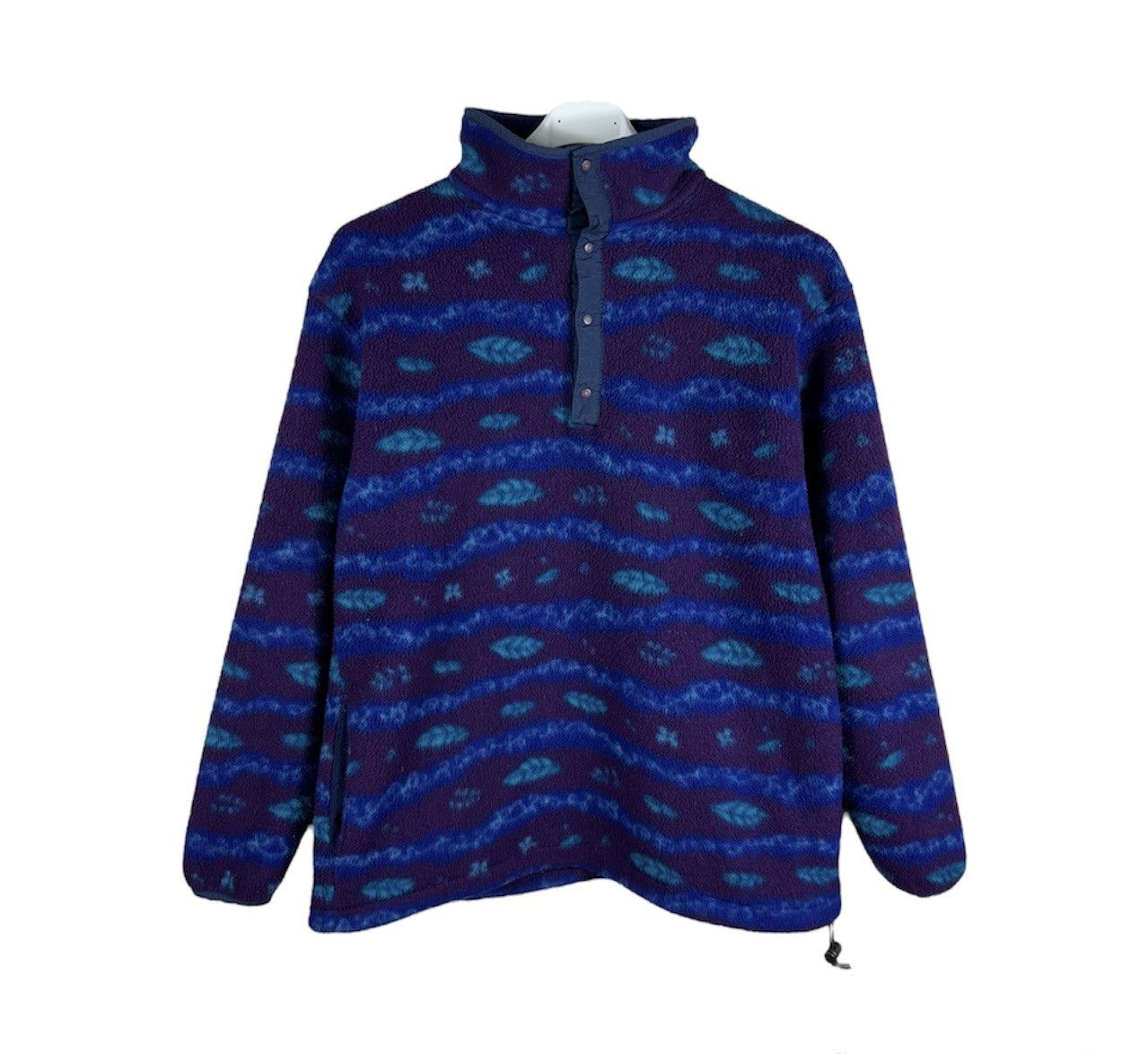 L.L. Bean Vintage L.L. Bean 90s synchilla leaf patterned retro fleece Size US M / EU 48-50 / 2 - 1 Thumbnail
