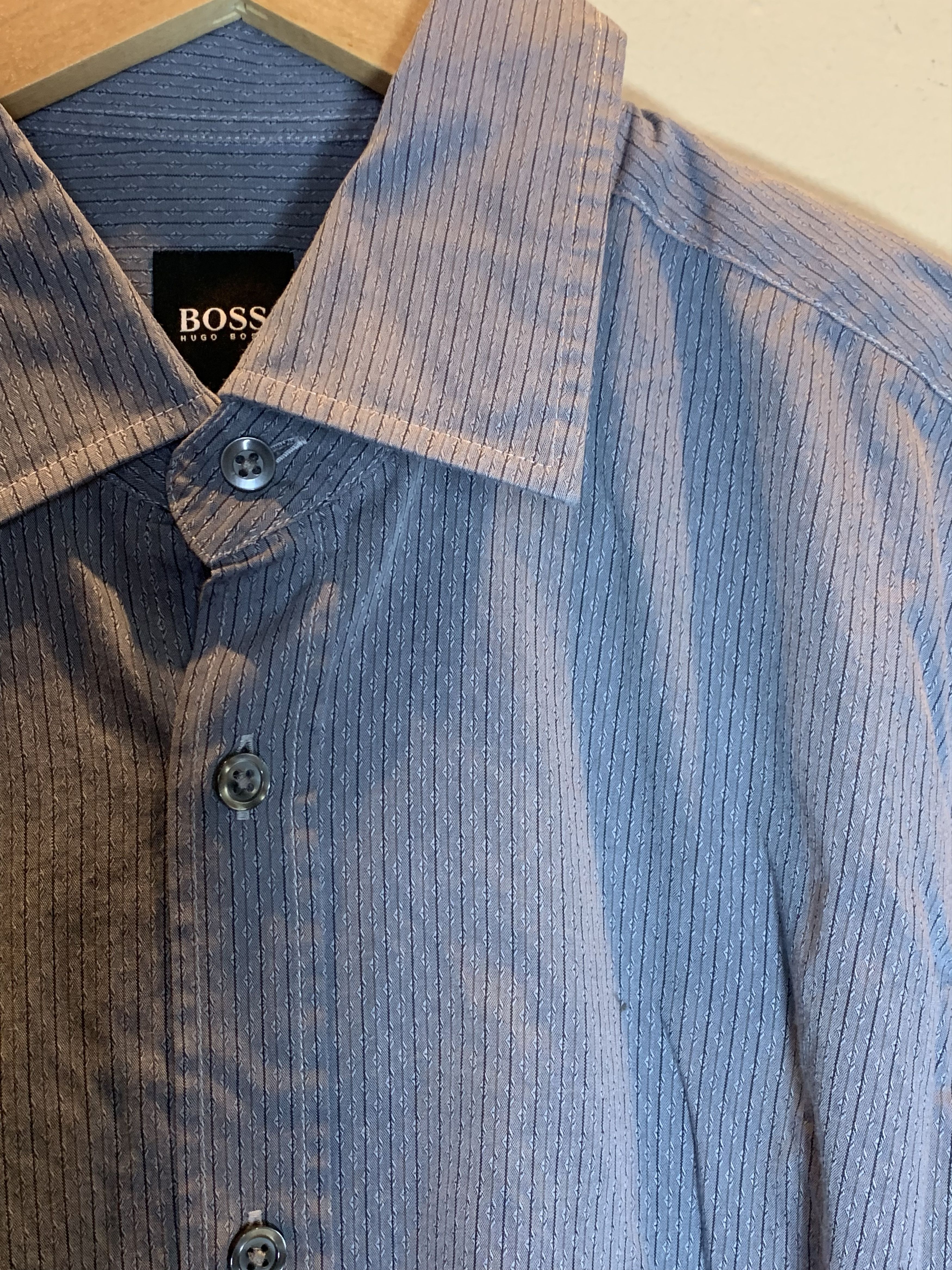 Hugo Boss *RARE* Vintage Hugo Boss Pattern Knit Button-Up Cotton Shirt Size US L / EU 52-54 / 3 - 5 Thumbnail