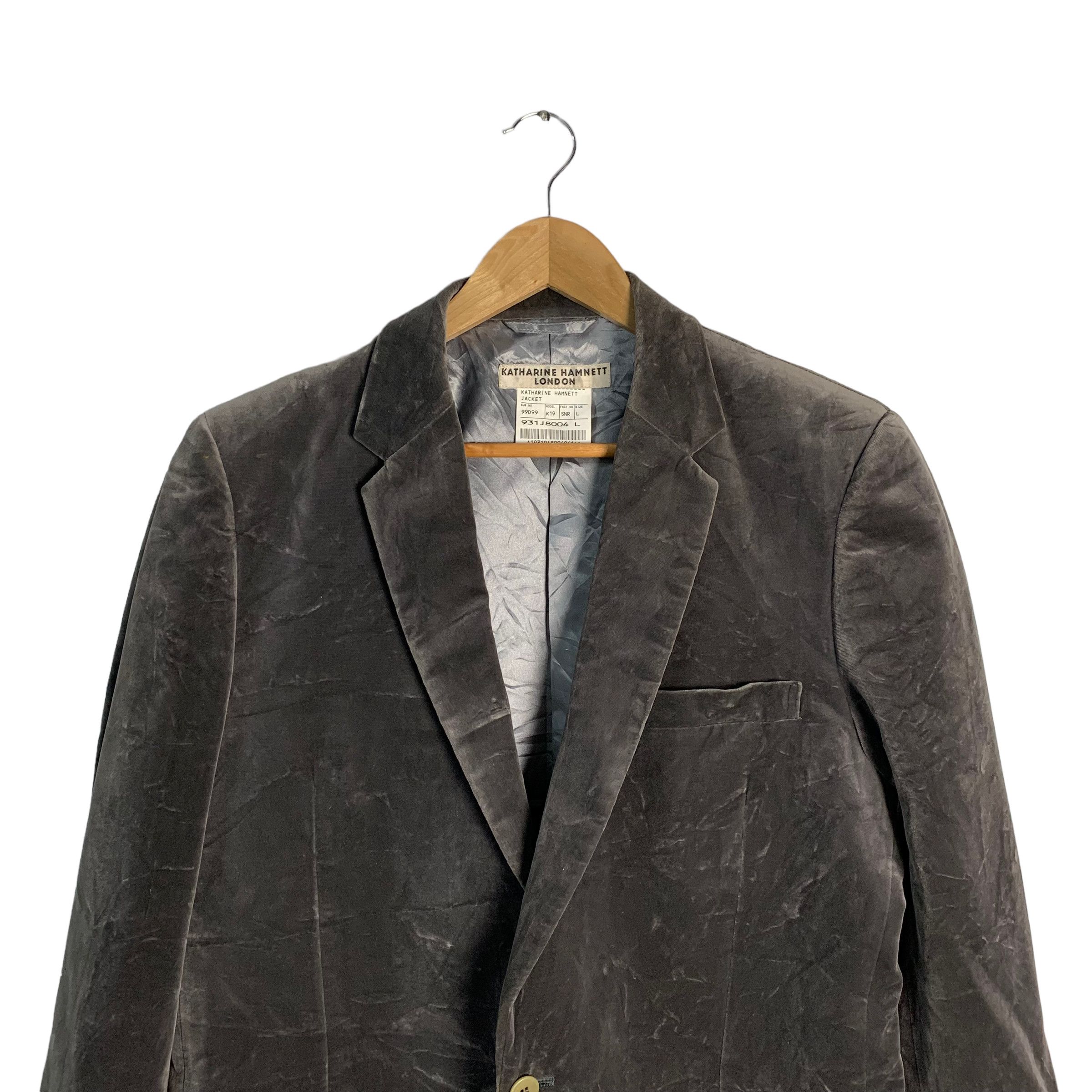 Katharine Hamnett London Katherine Hamnett London Velvet Blazer Jacket Size US L / EU 52-54 / 3 - 4 Thumbnail