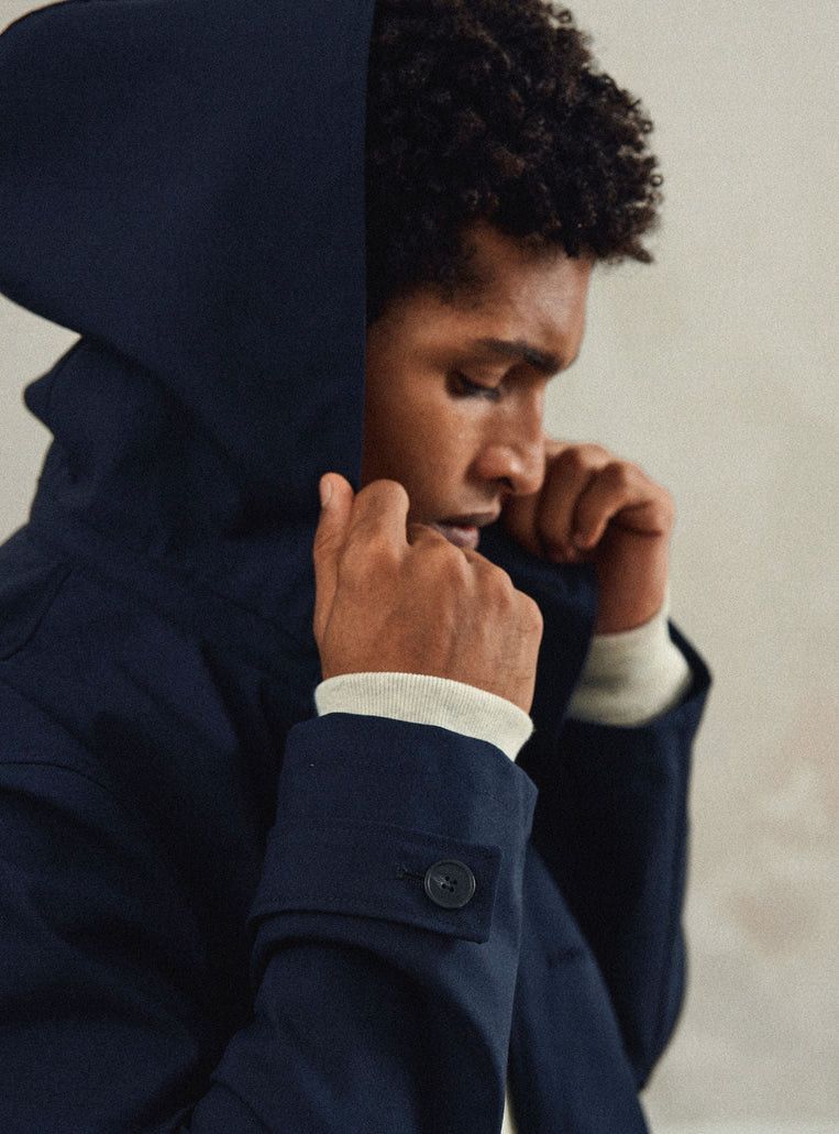 Balibaris Balibaris "Travis" Navy Stretch-Woven Rain Coat Size US M / EU 48-50 / 2 - 8 Thumbnail