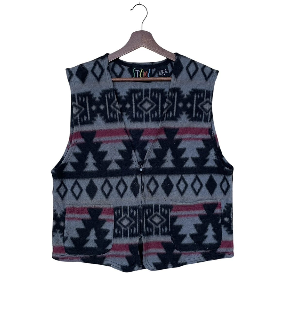 Vintage Vintage Brand Stone Navajo Vest 1990s Size US M / EU 48-50 / 2 - 1 Thumbnail