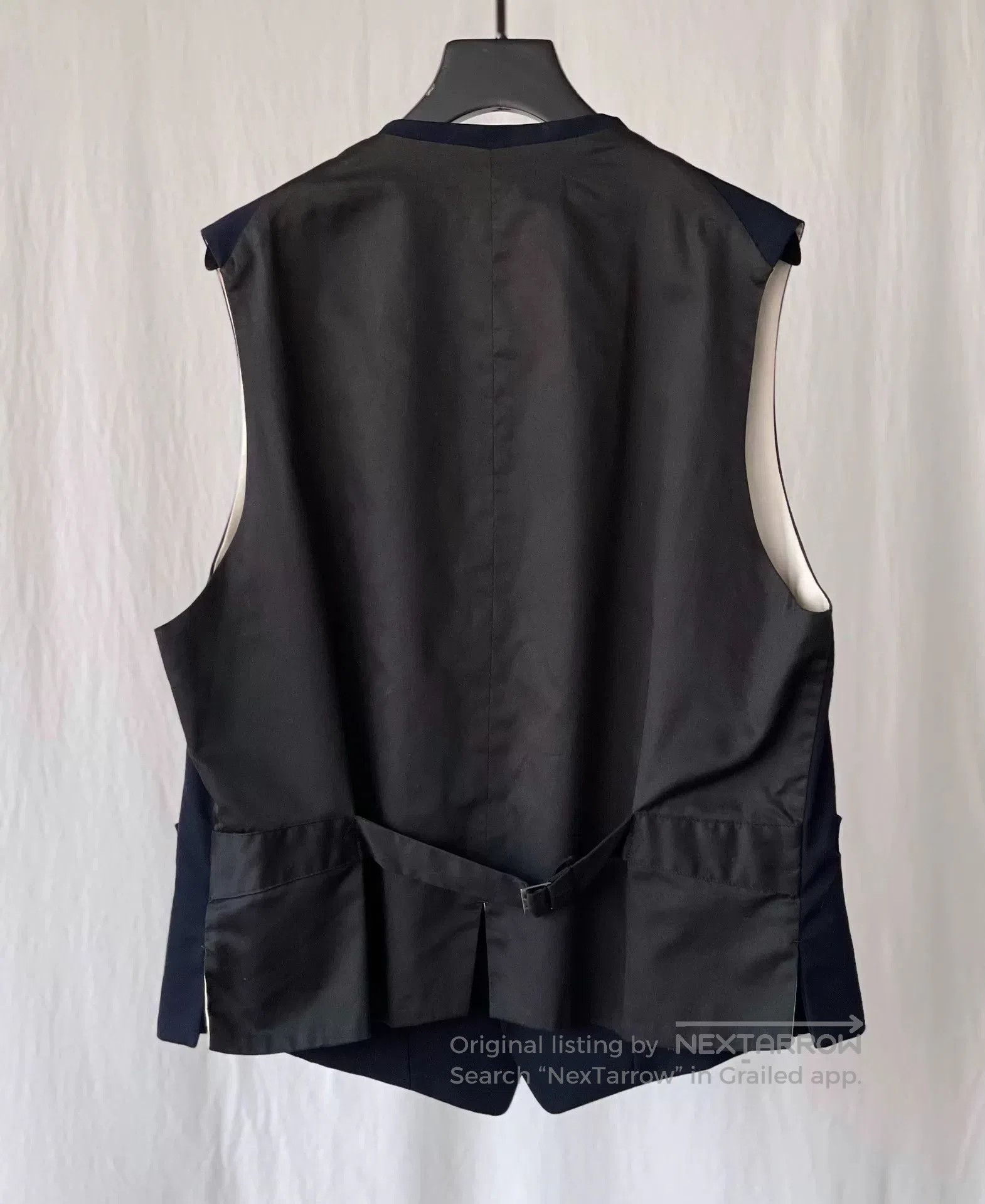 Y's for Men Navy Wool Vest for Unisex Styling. Size M / US 6-8 / IT 42-44 - 6 Thumbnail