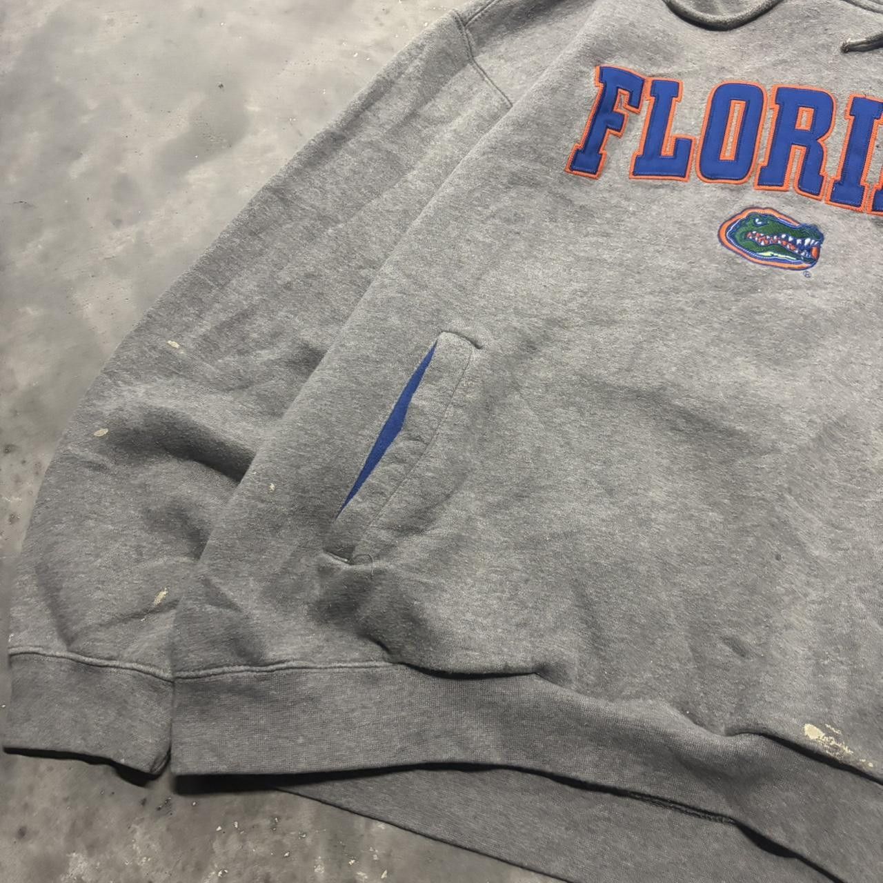 Japanese Brand × Vintage Crazy Vintage Y2K/2000s Grey Florida Gators Spellout College Essential Boxy Hoodie! Size US XL / EU 56 / 4 - 3 Thumbnail