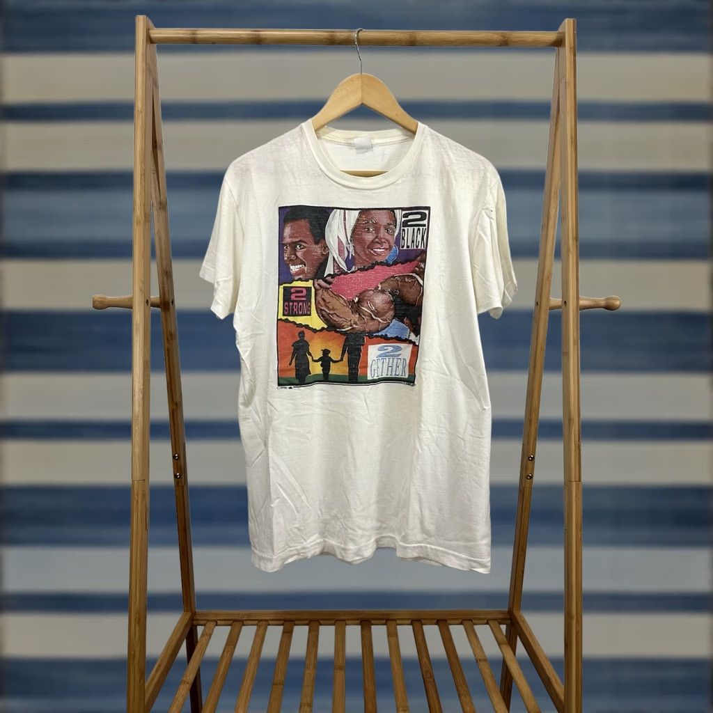 Vintage VINTAGE 2 Black 2 Strong 2 Together HBCU African History Buff T-Shirt L Mens Size US L / EU 52-54 / 3 - 1 Thumbnail