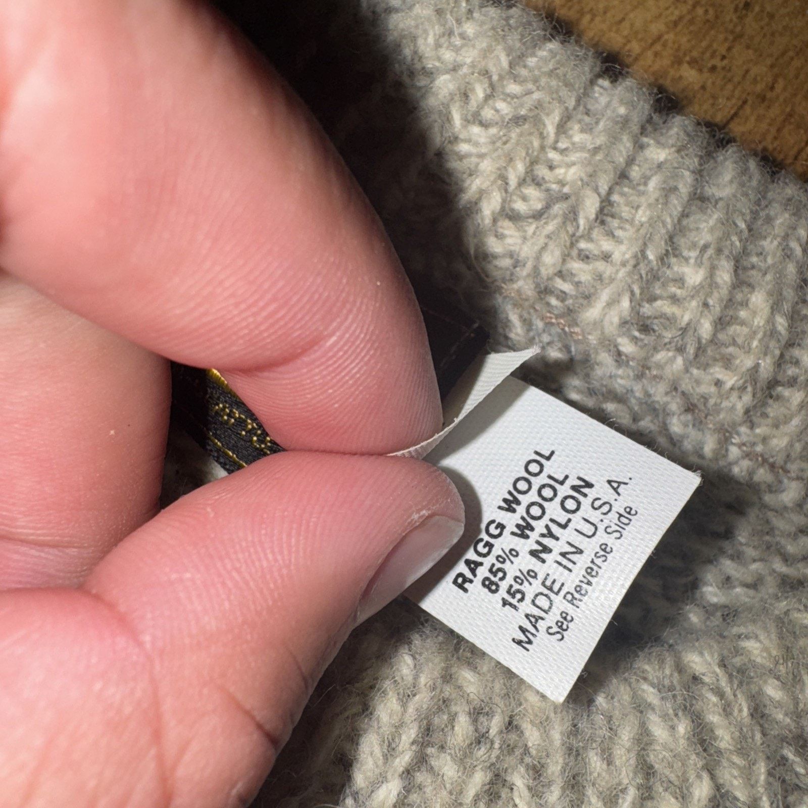 Eddie Bauer × Vintage Eddie Bauer Wool Sweatshirt Tan Large Tall 21x28 Made In USA Size US L / EU 52-54 / 3 - 3 Thumbnail