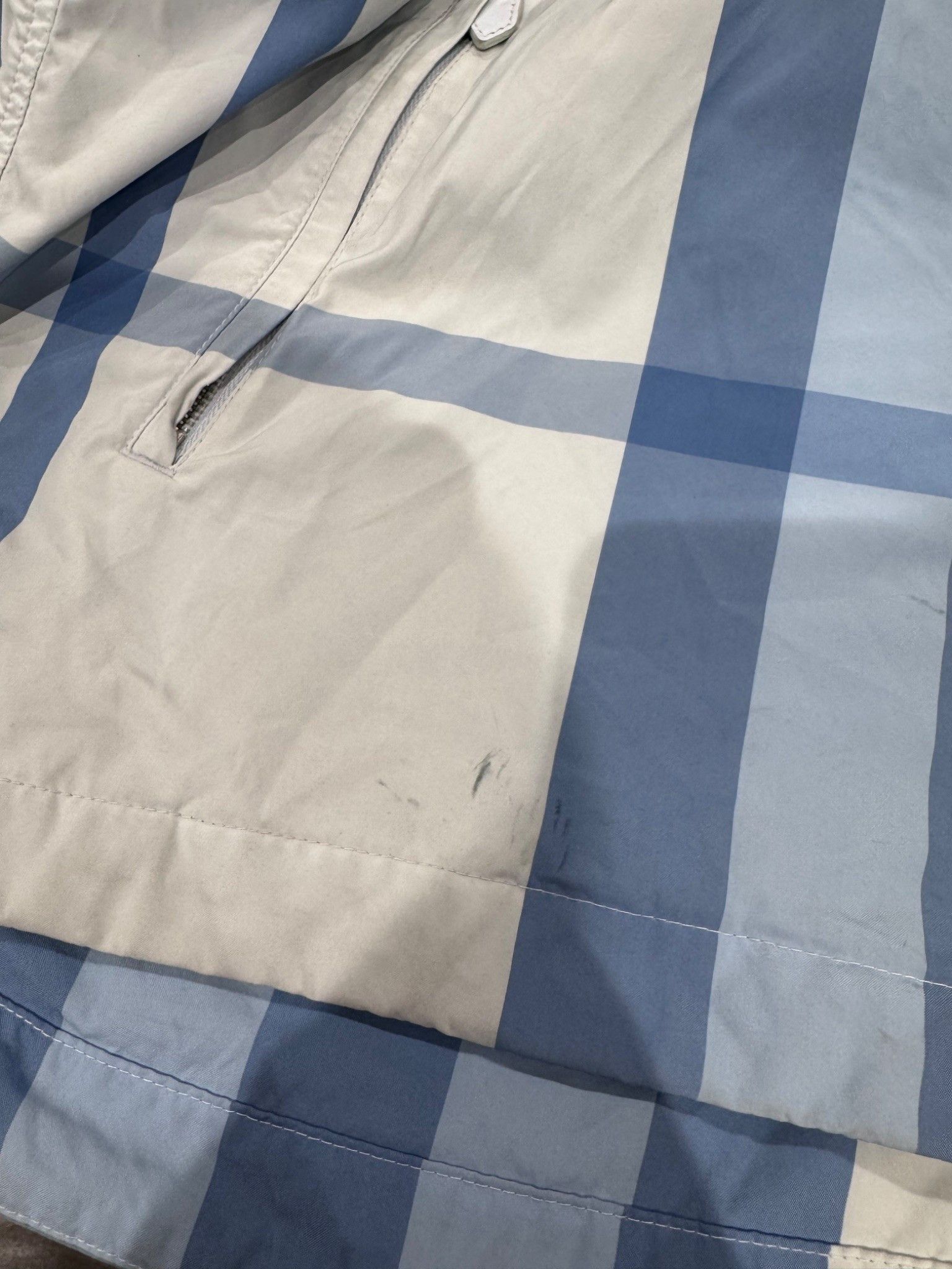 Burberry Burberry Check Packaway Half-Zip Hooded Jacket Blue Size US S / EU 44-46 / 1 - 11 Thumbnail