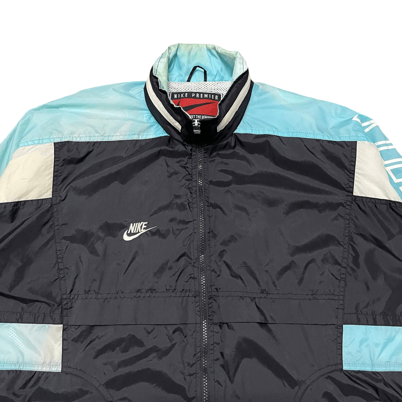 Nike Vintage 90's Nike Premier Windbreaker Jacket Sunfaded Size US M / EU 48-50 / 2 - 2 Thumbnail