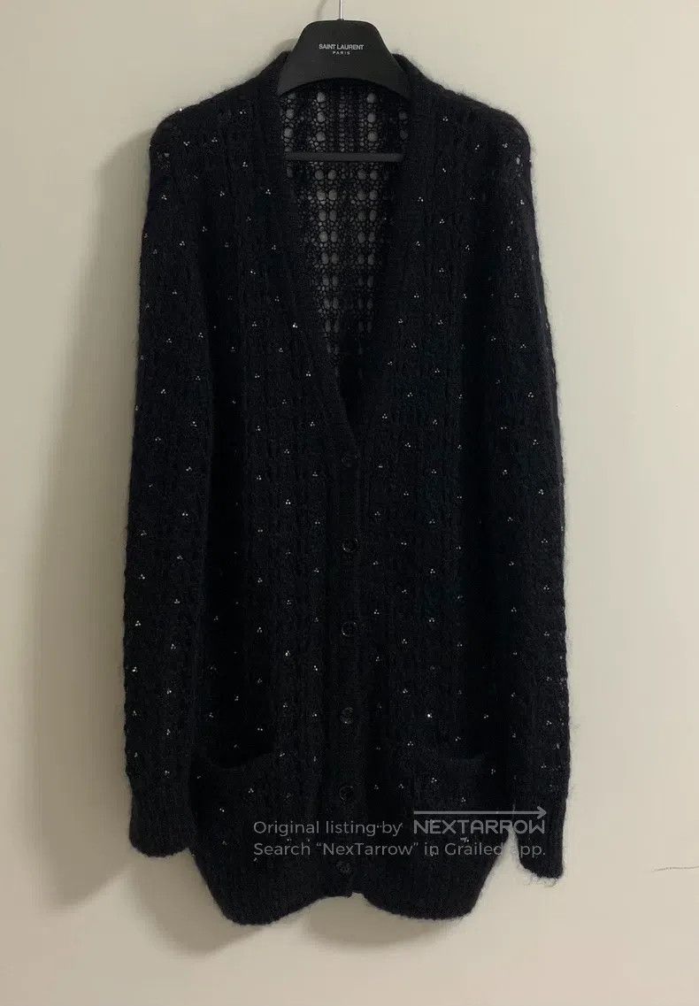 Saint Laurent Paris Saint Laurent Paris Cashmere Crochet Triangle Rhinestone O Size US L / EU 52-54 / 3 - 1 Thumbnail