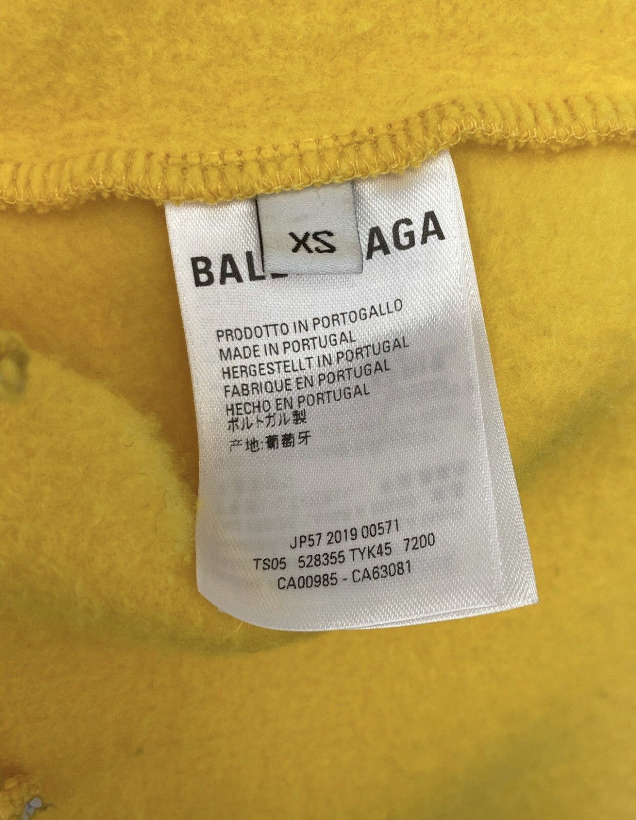 Balenciaga Balenciaga chest letter embroidered logo yellow hoodie Size US XS / EU 42 / 0 - 6 Thumbnail