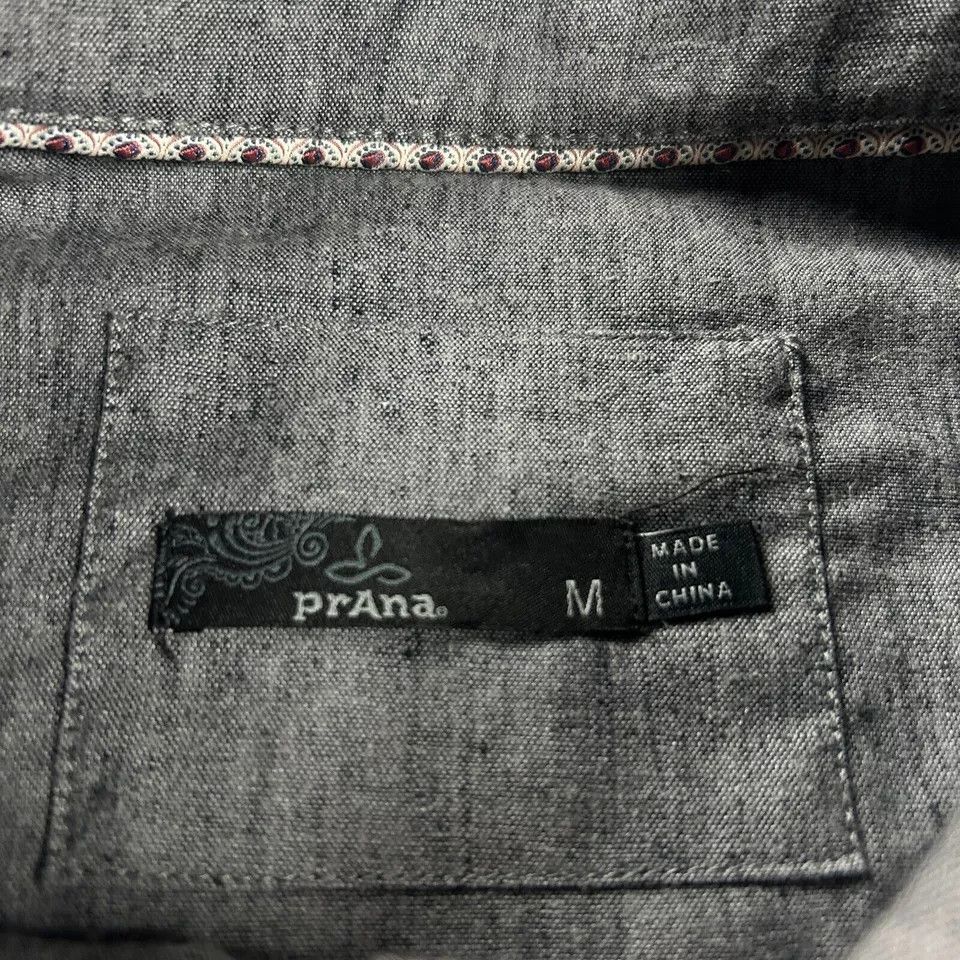 Prana Prana Flannel Shirt Womens Medium Gray Button Up Top Pocket Size M / US 6-8 / IT 42-44 - 2 Thumbnail