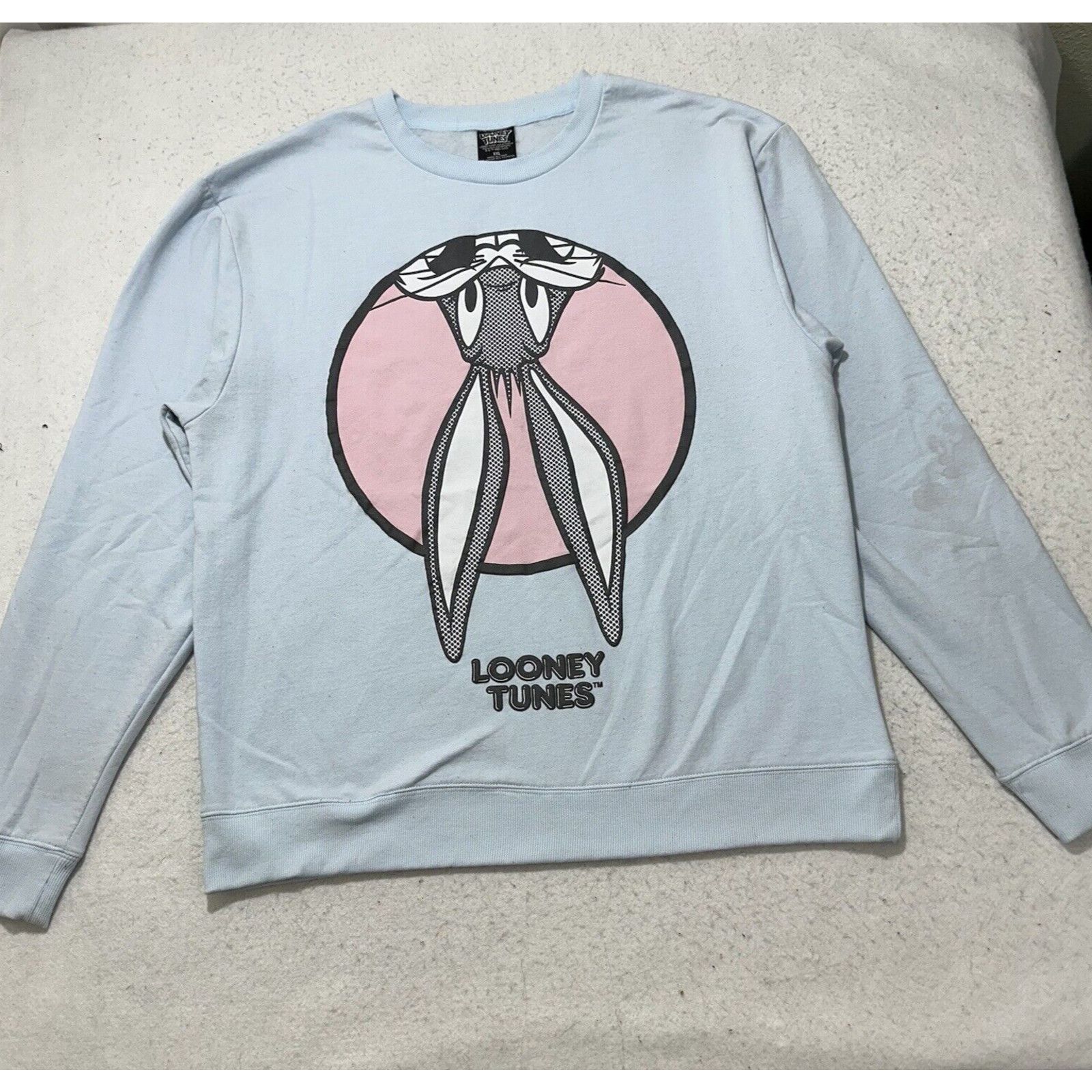 Other Looney Tunes XXL Bugs Bunny Crewneck Fleece Sweatshirt Blue Size XXL / US 16-18 / IT 52-54 - 1 Thumbnail