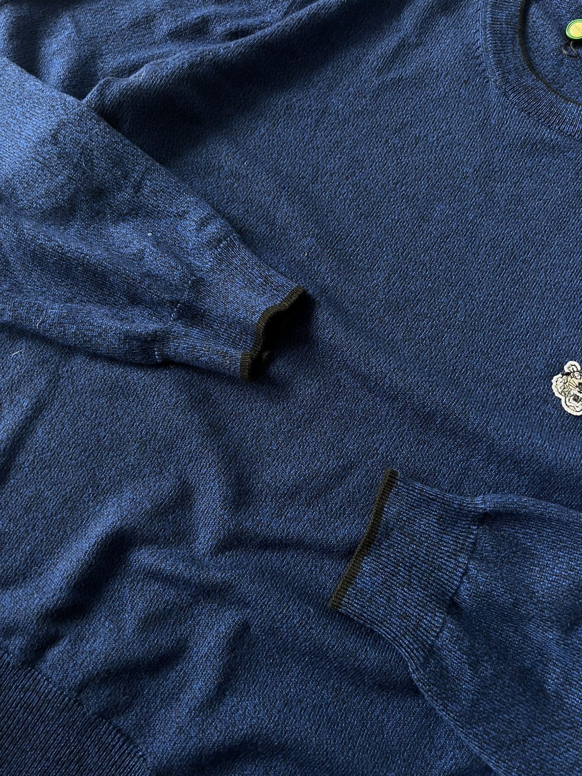 Kenzo Rare Wool Kenzo Embroidered Logo Luxuxry Blue Sweater Size US XXL / EU 58 / 5 - 18 Thumbnail