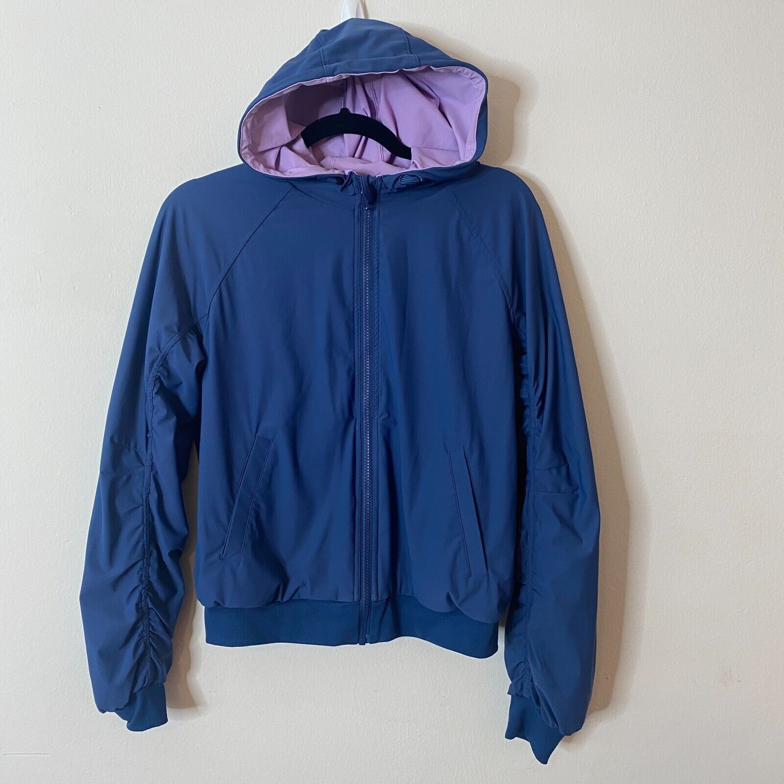 Other Lite Weight Blue & Lilac Reversible Zip Hoodie Jacket Size M / US 6-8 / IT 42-44 - 9 Thumbnail