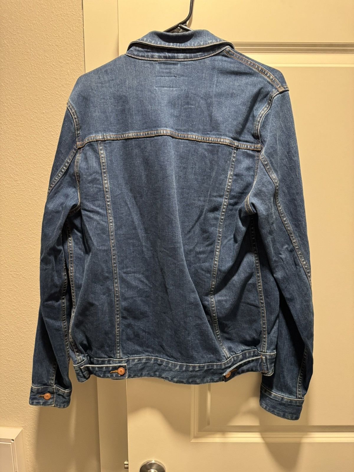 Asos Navy slim Jean jacket ASOS Size US L / EU 52-54 / 3 - 3 Thumbnail