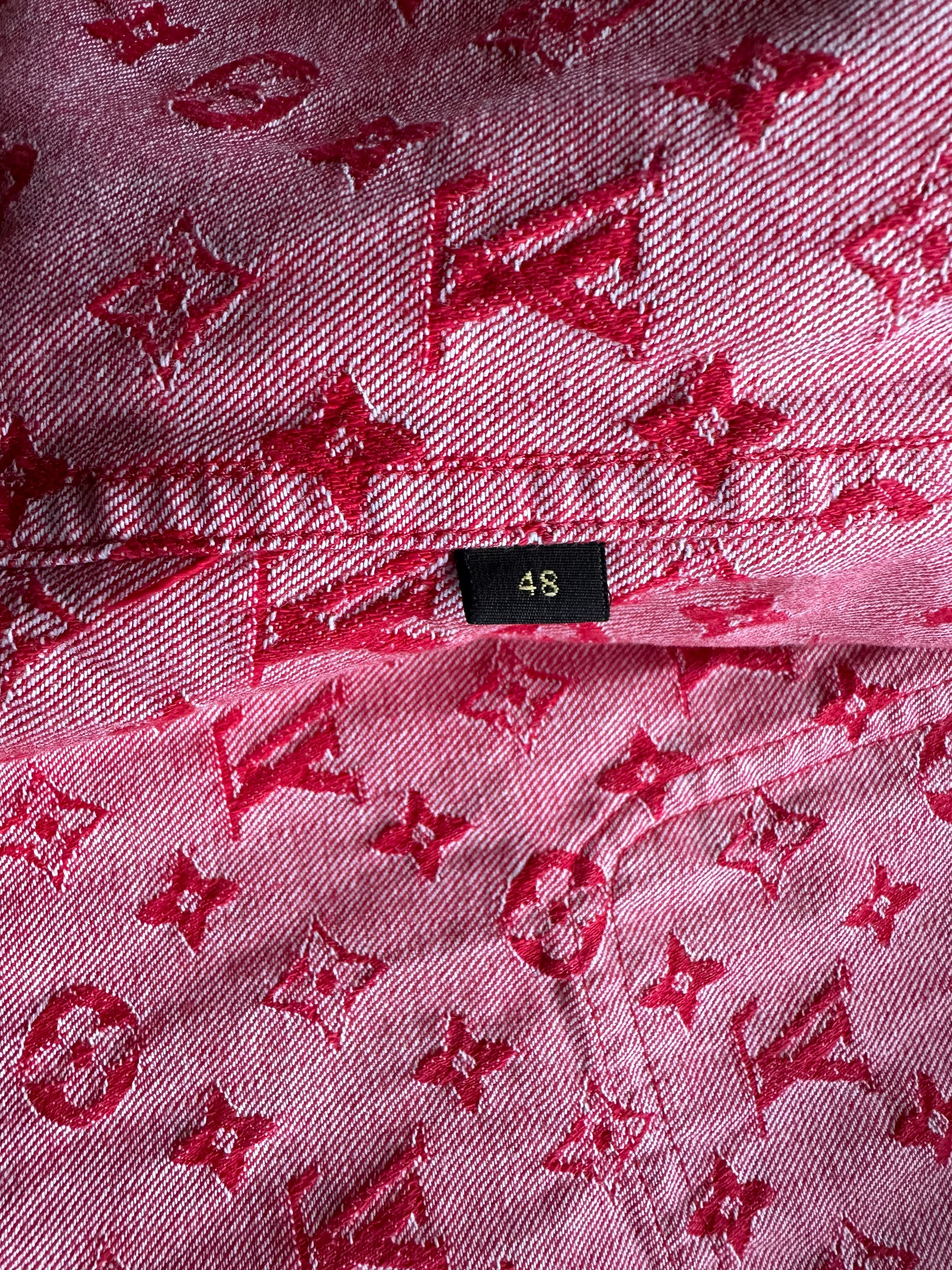 Louis Vuitton × Supreme Louis Vuitton Supreme Red Monogram Chore Jacket 1/1 Size US XL / EU 56 / 4 - 9 Thumbnail