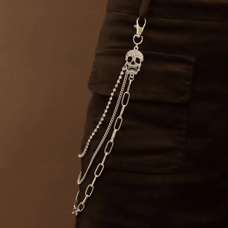 Vintage Layered Chain Skull Size ONE SIZE - 2 Thumbnail