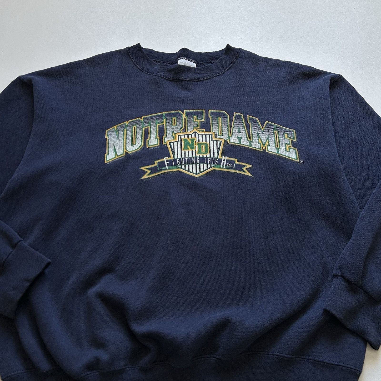 NCAA Vintage 90s Notre Dame Fighting Irish NCAA Crewneck Large Size US L / EU 52-54 / 3 - 2 Thumbnail