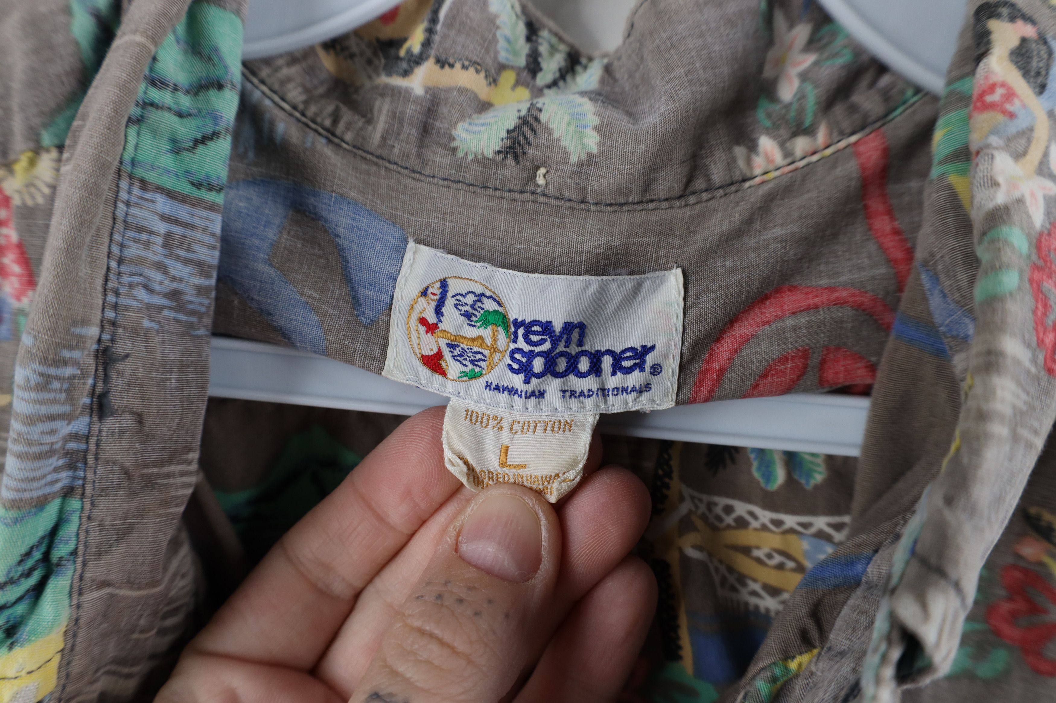 Reyn Spooner × Vintage Vintage 90s Reyn Spooner Print Hawaiian Button Shirt USA Size US L / EU 52-54 / 3 - 9 Thumbnail