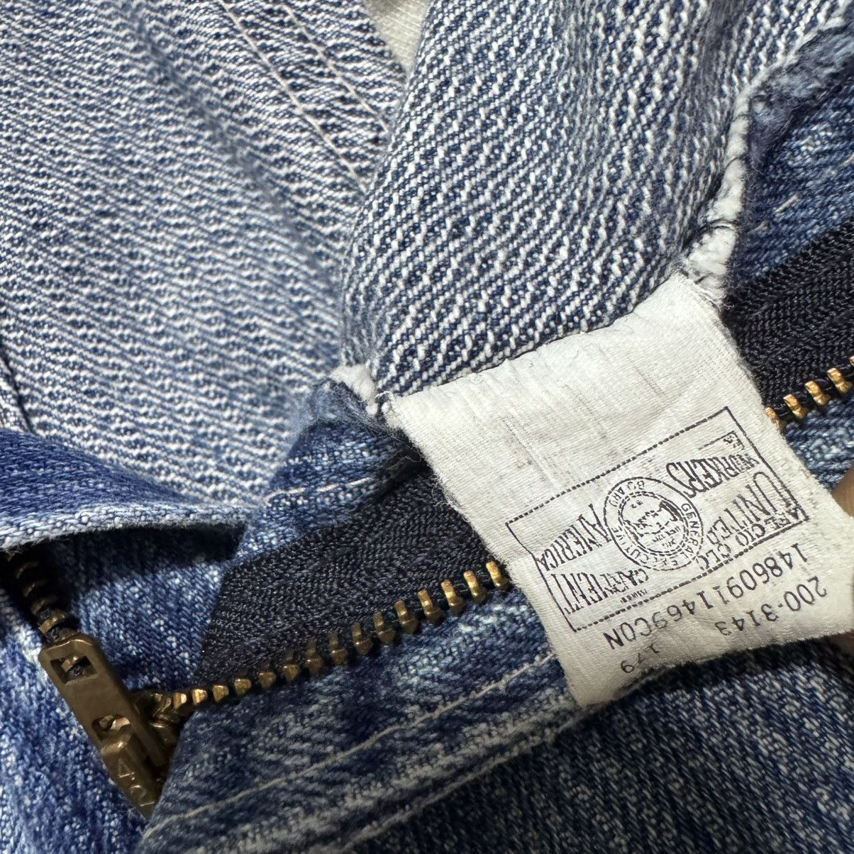 Lee Vintage 70s Lee Railroad Stripe Denim Jeans Mudwash Size US 30 / EU 46 - 20 Thumbnail