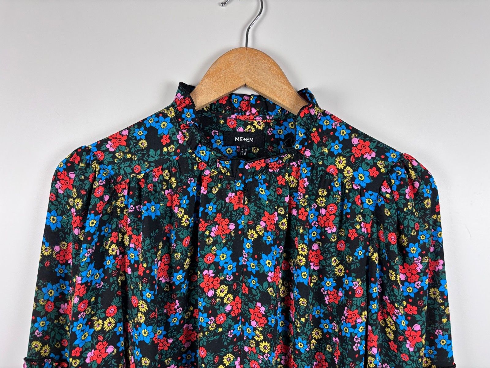 ME+EM ME+EM Floral Long Sleeve Blouse Multicolor Size UK 12 / US 8 Size M / US 6-8 / IT 42-44 - 2 Thumbnail