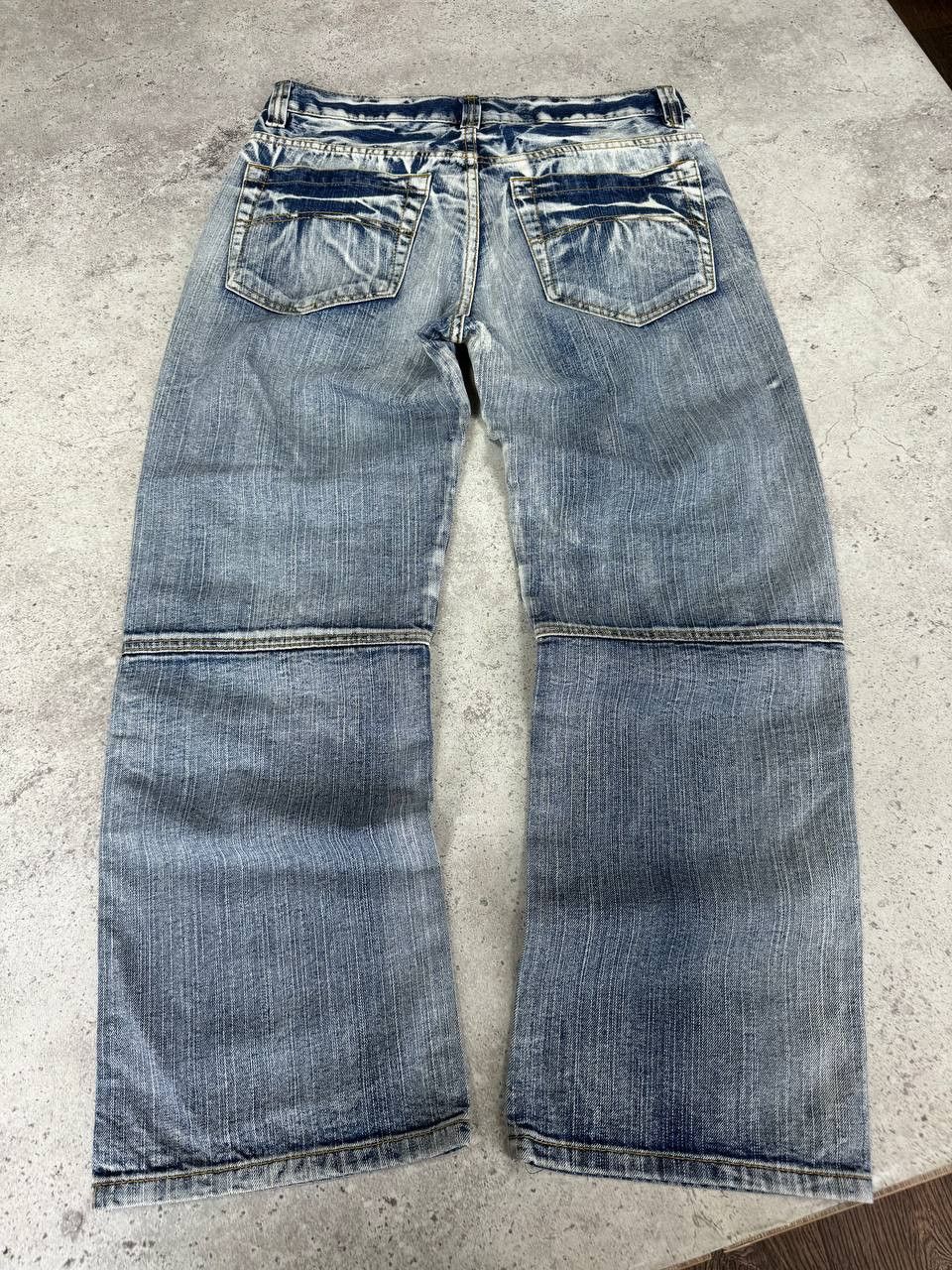 Junya Watanabe Vintage Faded Painted Stoned Cotton Denim Jeans Size US 31 - 4 Thumbnail