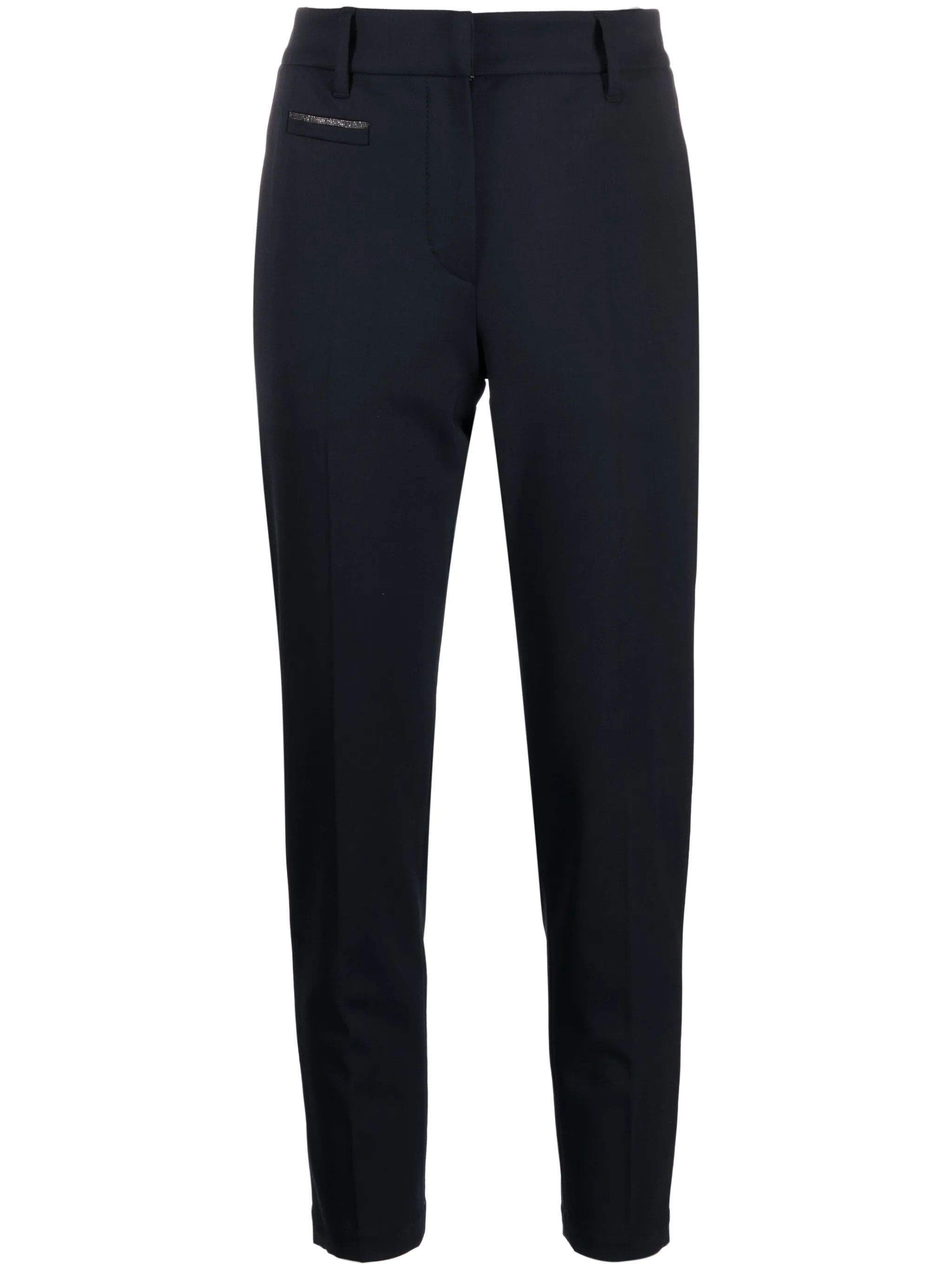 Brunello Cucinelli o1y0725 Casual Pant in Midnight Blue Size 25" / US 0 / IT 36 - 1 Thumbnail
