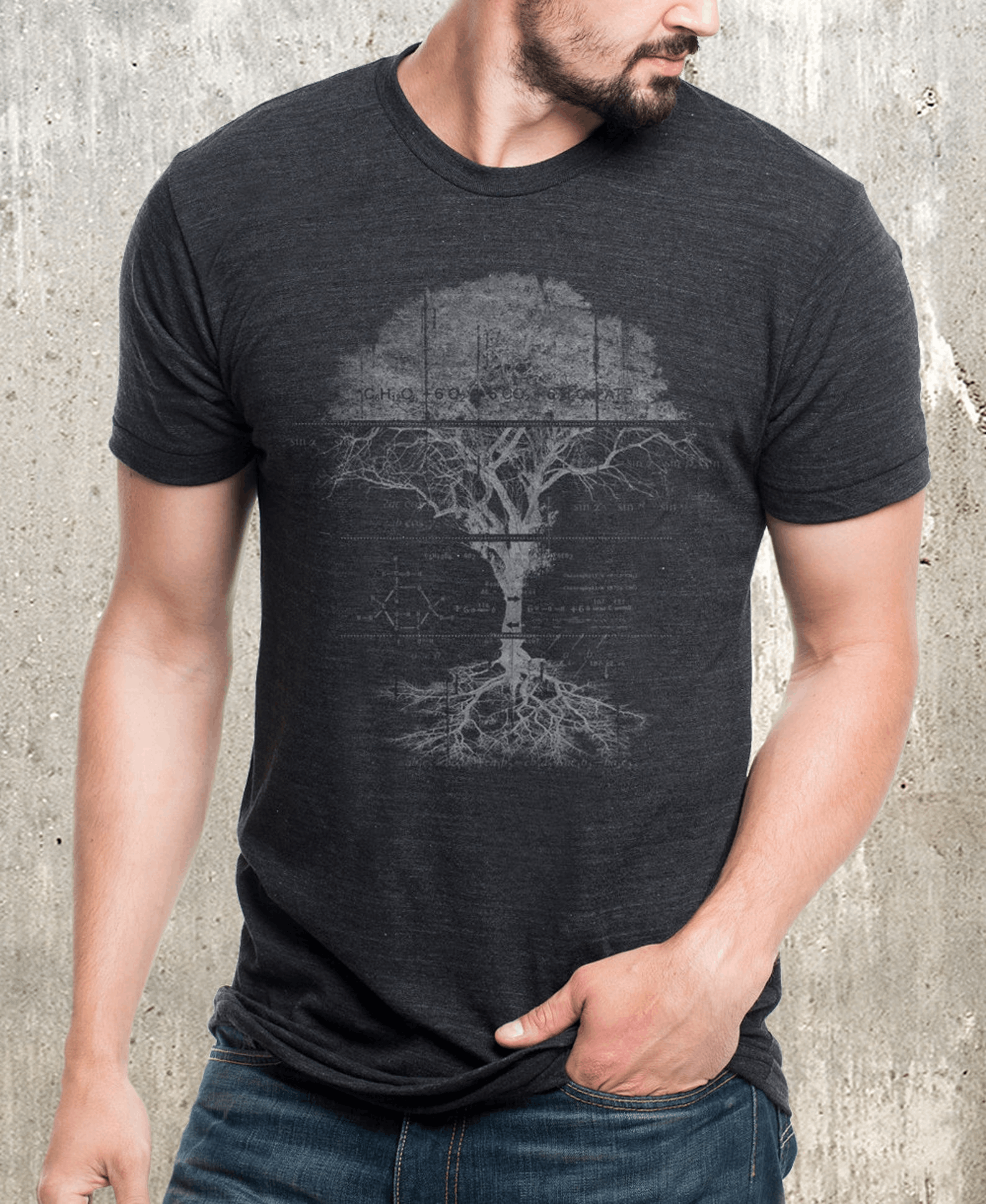 Designer × Vintage Men’s Tree Diagram Schematic T-Shirt Size US L / EU 52-54 / 3 - 2 Thumbnail