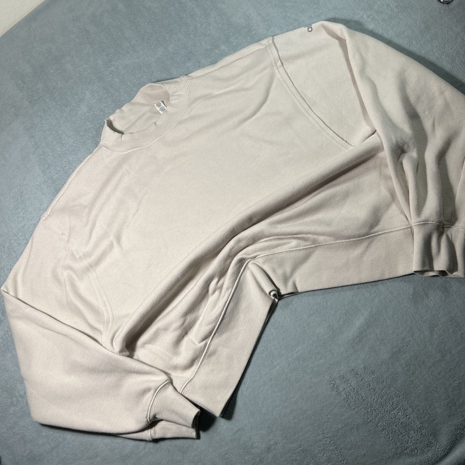 Alo Alo Blank Crewneck Sweatshirt Large Sweater Cream Ivory Size US L / EU 52-54 / 3 - 2 Thumbnail