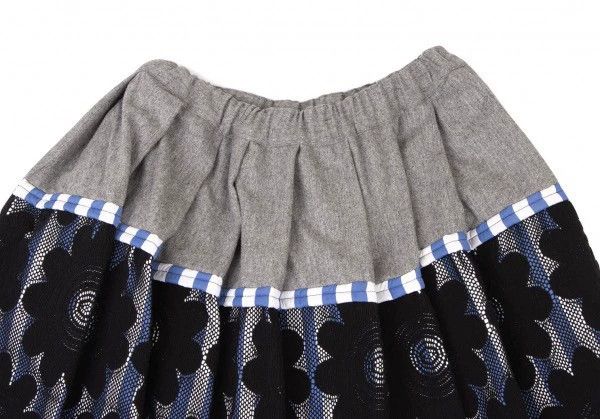 Other Comme Des Garcons size XS Dark Grey Vintage Floral Skirt Size 24" / US 00 / IT 34 - 4 Thumbnail