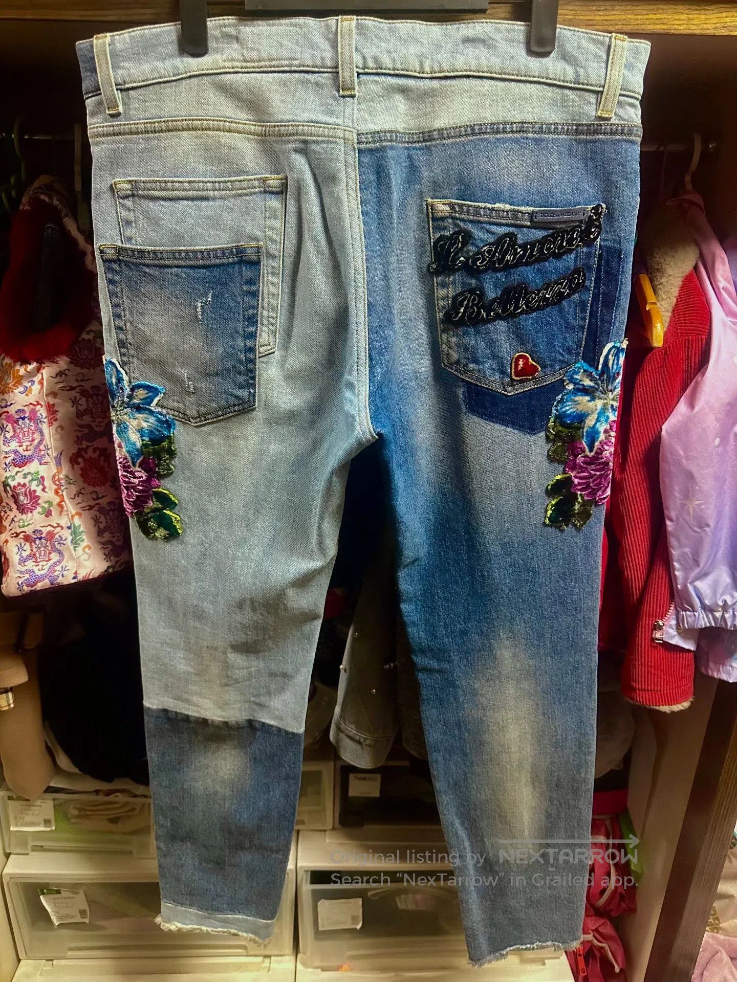 Dolce & Gabbana Dolce & Gabbana Limited Angel Flower Jeans. Size US 36 / EU 52 - 2 Thumbnail