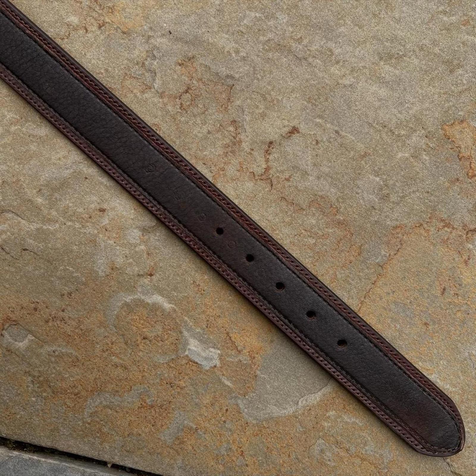 Other NWT Two Tone Dark Brown Soft Elk Leather Belt Size ONE SIZE - 5 Thumbnail