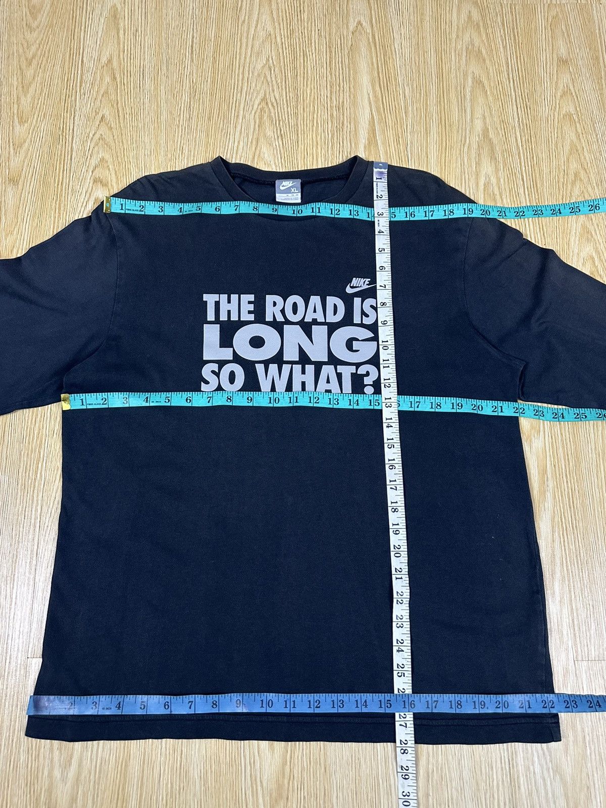Nike "The Road Is LONG So What" Y2k Nike TShirt A384 Size US XL / EU 56 / 4 - 6 Thumbnail