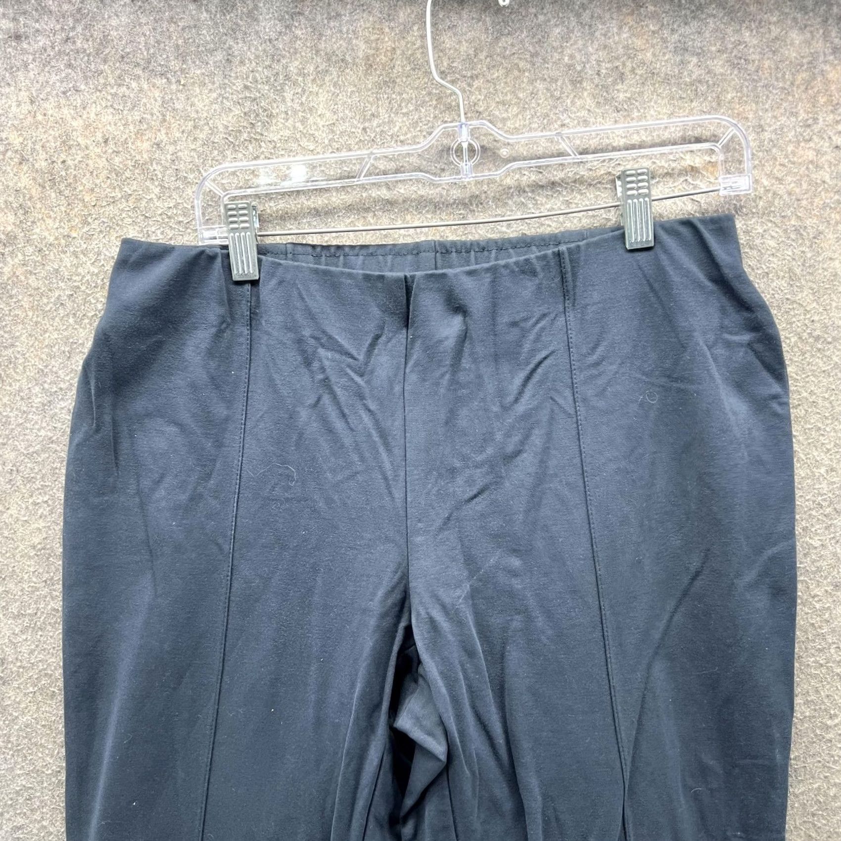 J. Jill VINTAGE? No. J. Jill Pants Womens Medium Black Ponte Slim Leg Dressy Work Elastic Waist Pockets Tapered Office Shoes? Size 32" / US 10 / IT 46 - 3 Thumbnail
