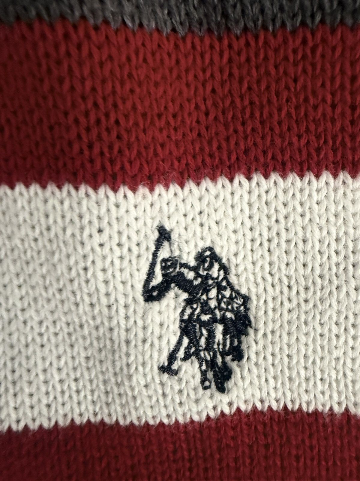 U.S. Polo Assn. × Vintage Us Polo Assn Navy Sweater Men 1/4 zip Pullover 90s Mock Neck Size US XXL / EU 58 / 5 - 4 Thumbnail