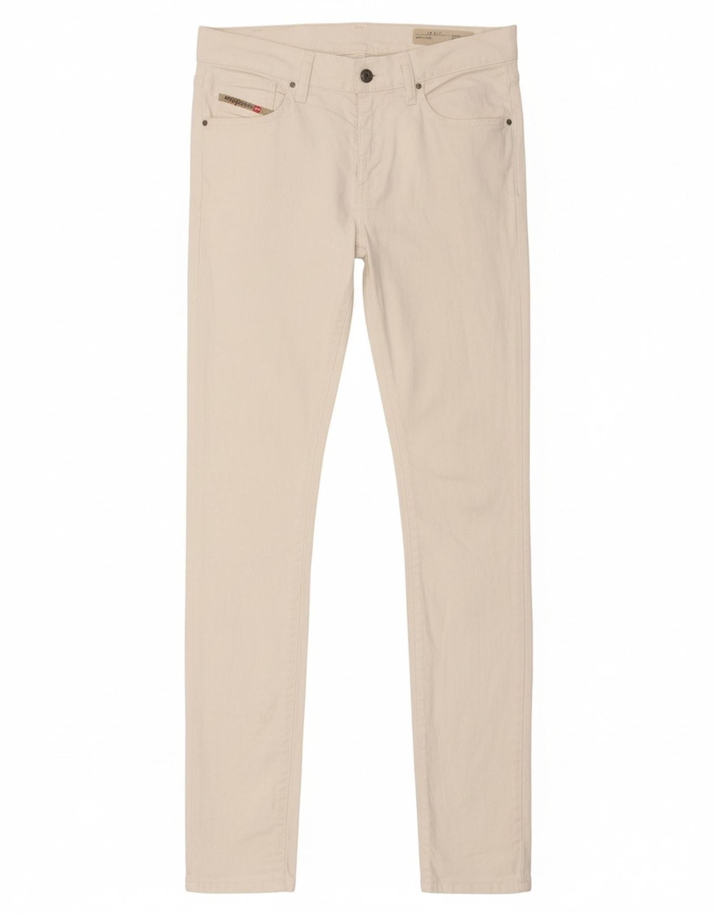 Diesel Womens Getlegg Slim Skinny Jeans W27 L33 White Cotton Size 42" / US 20 - 1 Thumbnail