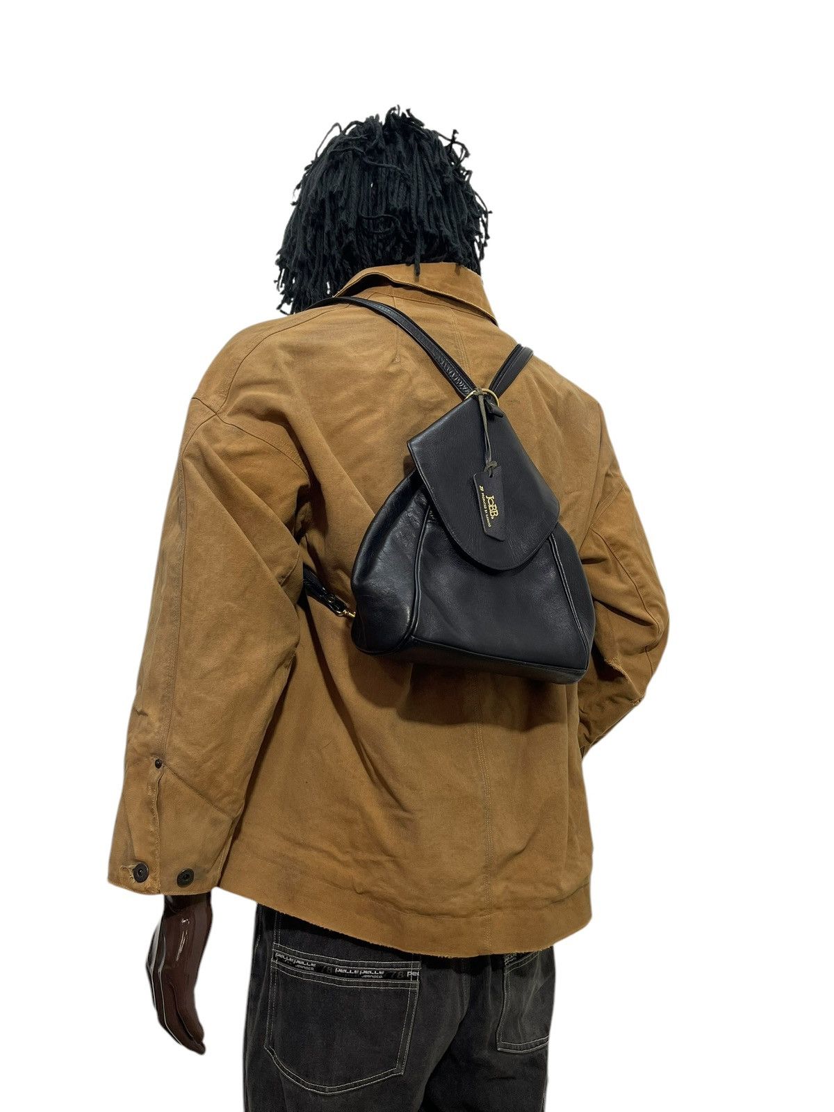 Japanese Brand Full Leather Kawano 2 Way Backpack Shoulder Bag 1🟩4 Size ONE SIZE - 2 Thumbnail