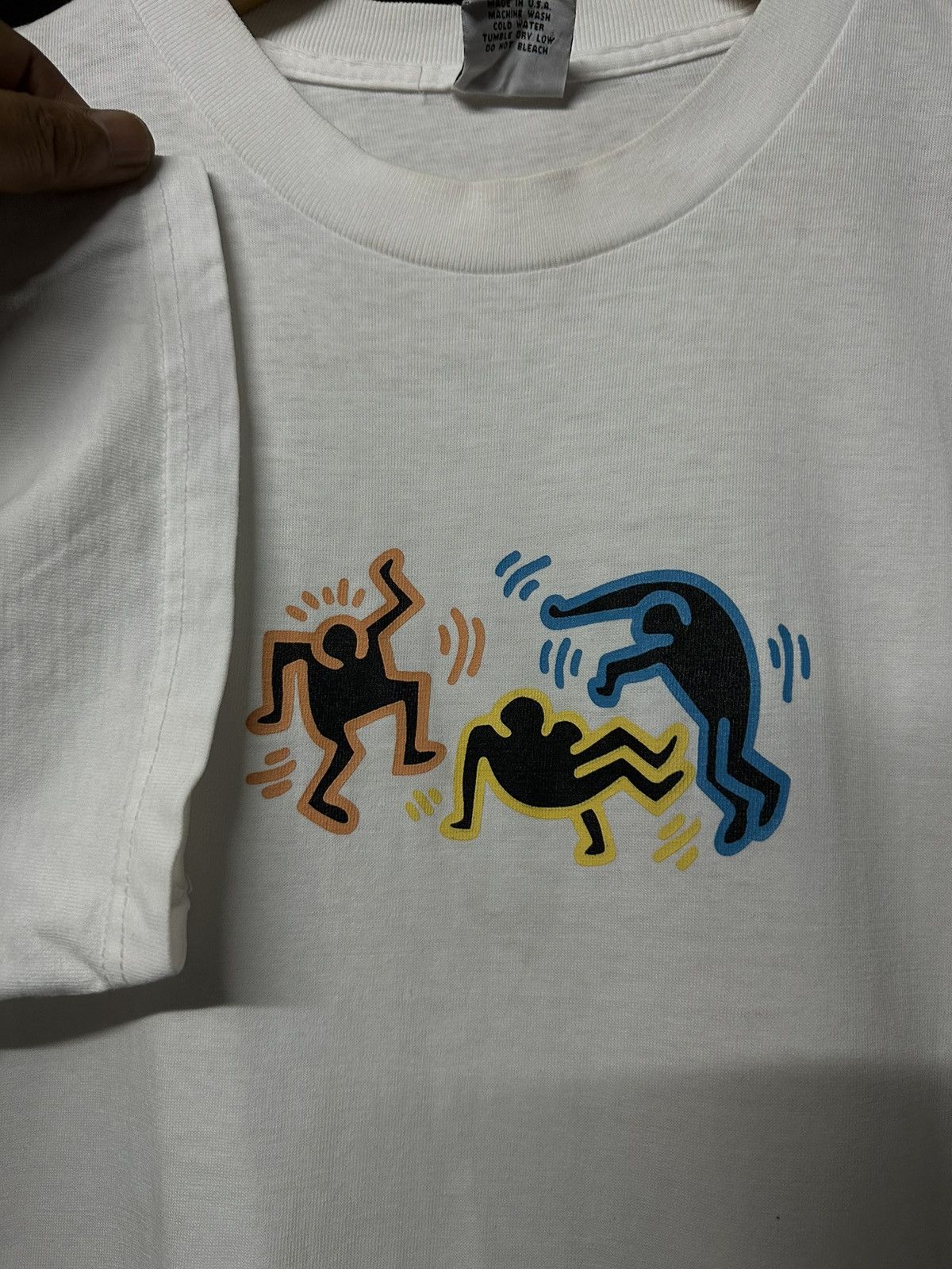 Keith Haring × Vintage Vintage 90s Keith Haring Canter Logo Pop Shop Tee Size US L / EU 52-54 / 3 - 5 Thumbnail