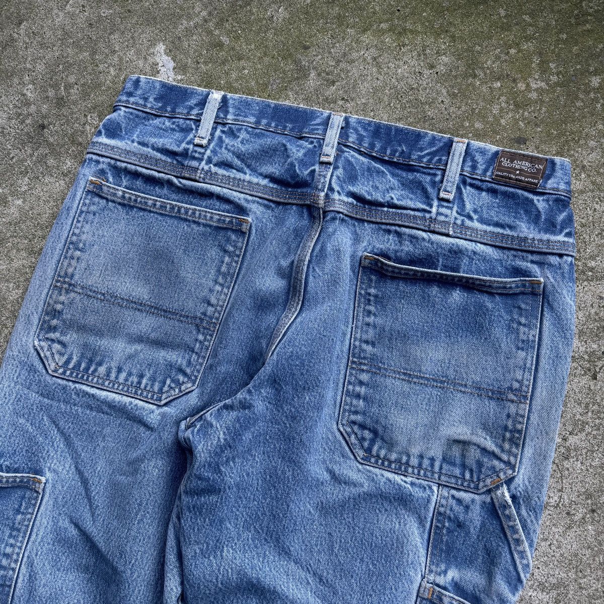 Vintage 90s Faded Thrashed Distressed Workwear Jeans ERD Grunge Size US 34 / EU 50 - 16 Thumbnail