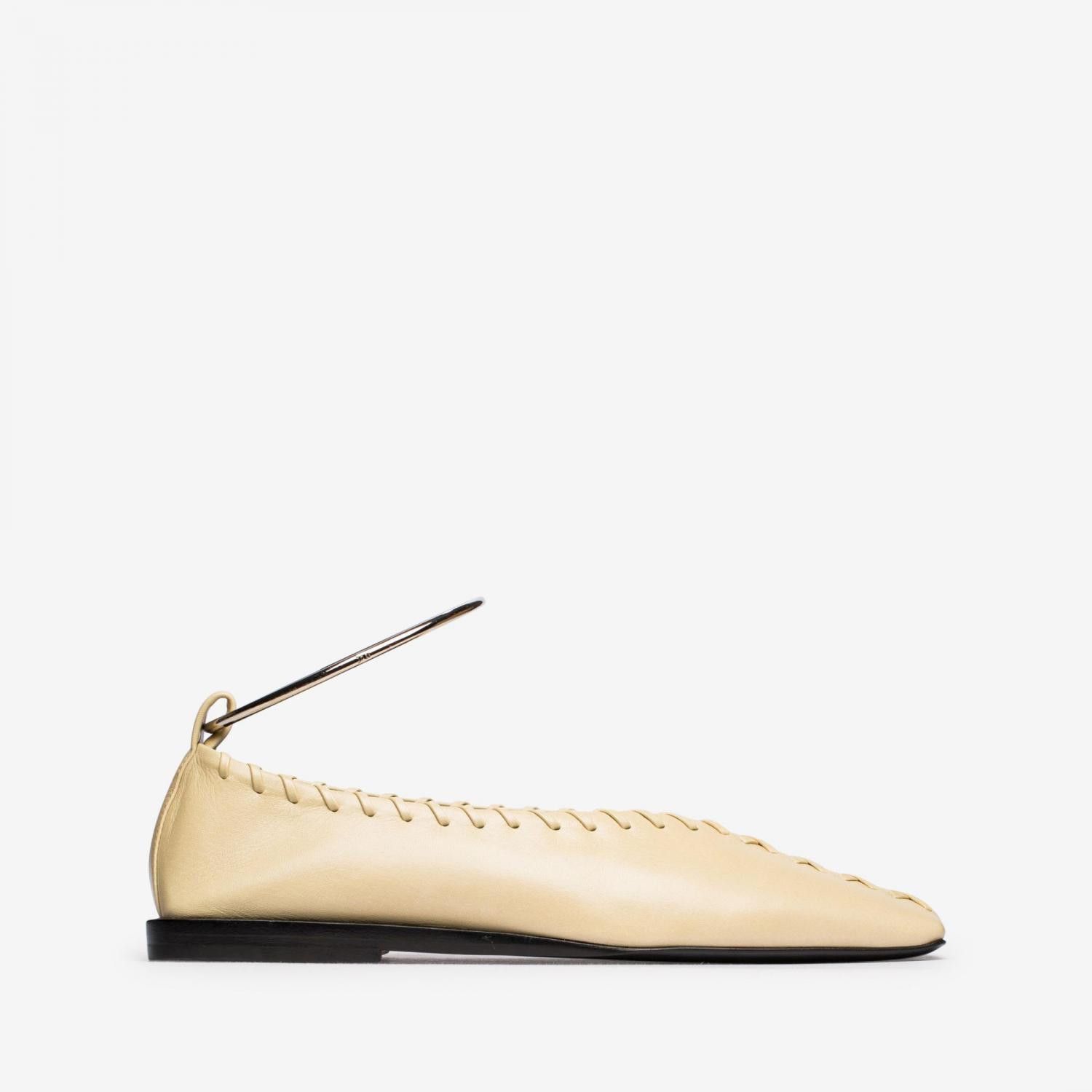 Jil Sander o1loc1c0425 J32WS0018 Ballerina in Butter Size US 6 / IT 36 - 2 Thumbnail