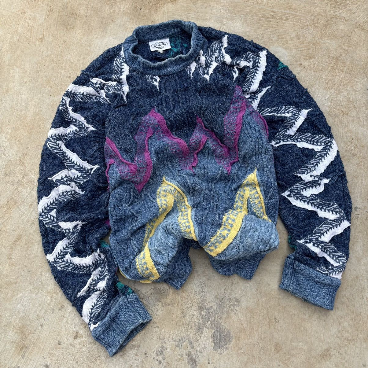 Coogi 70s Super Rare Cuggi Coogi Knitwear Sweater Size US XL / EU 56 / 4 - 1 Thumbnail