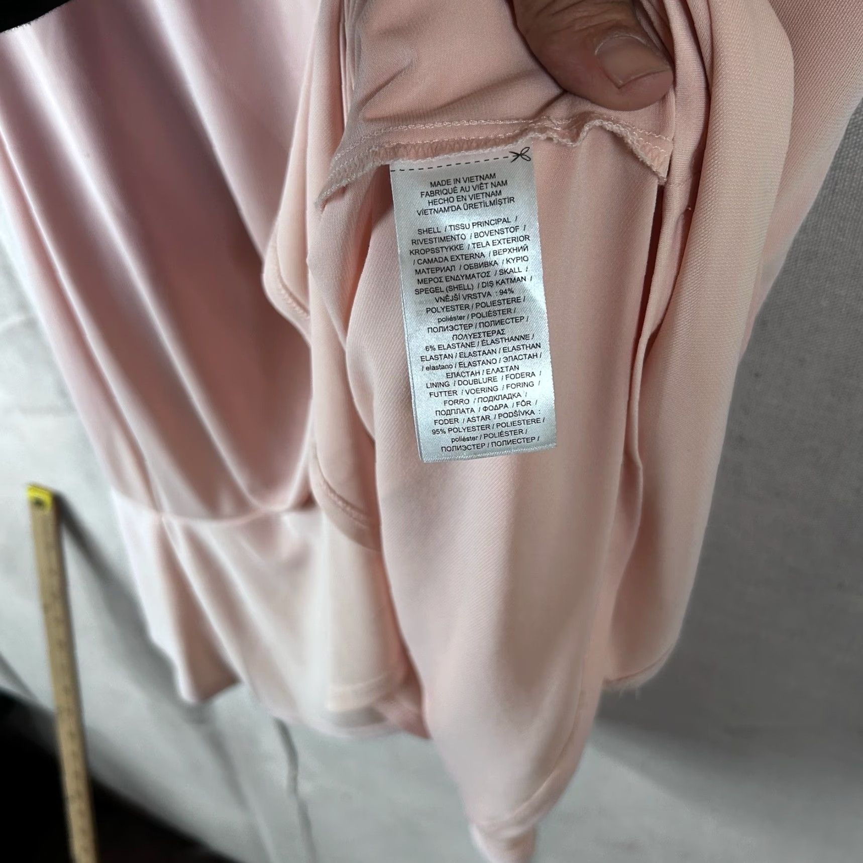 Ralph Lauren Lauren Ralph Lauren Black Label Light Pink Asymmetrical Buckle Dress Womens 16W Plus Size Knee Length Sleeveless Zip Button Flounce Hem Sheath Size XXL / US 16-18 / IT 52-54 - 7 Thumbnail