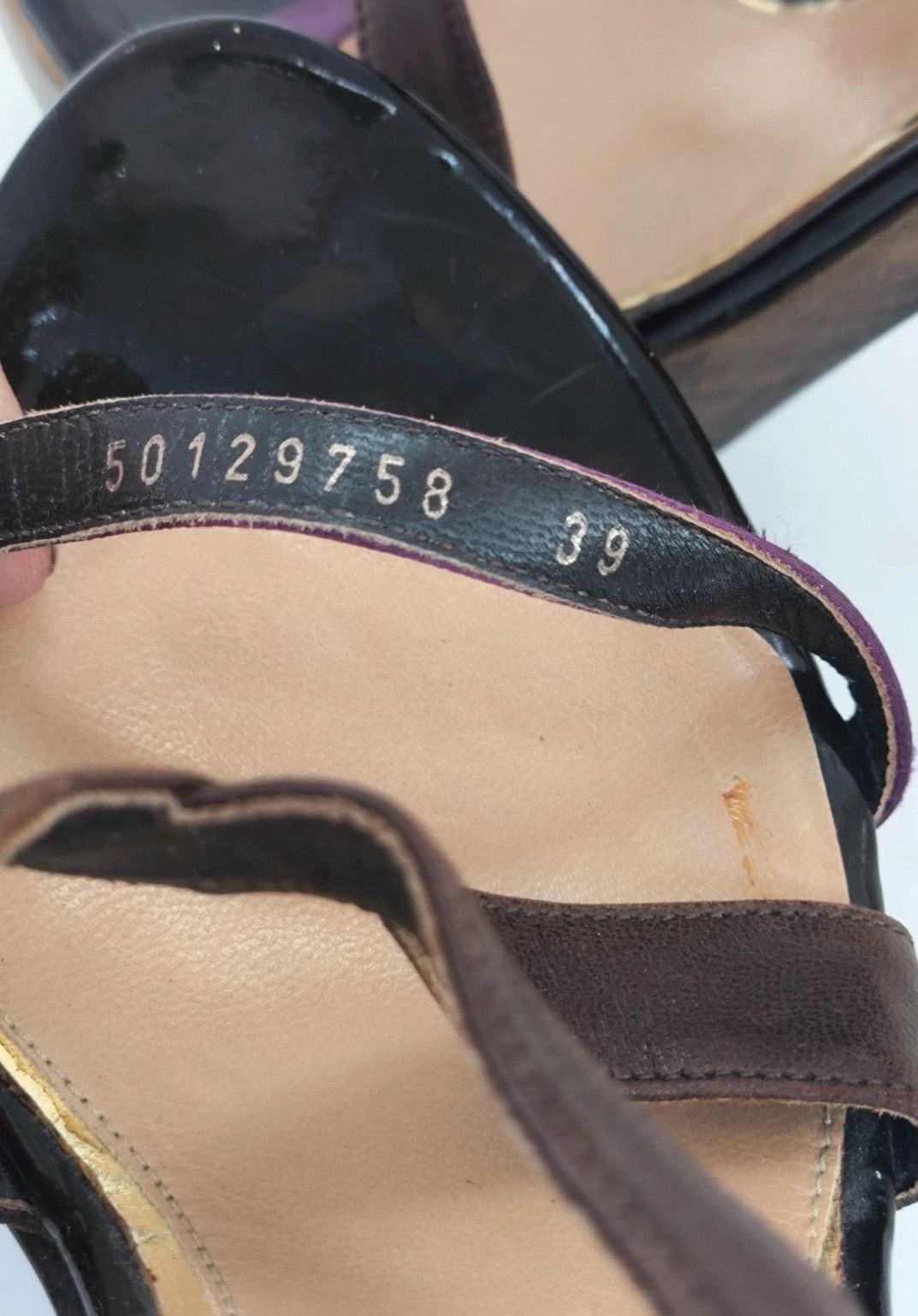 Hugo Boss BOSS Heeled Sandals Platform Leather EU 39 Size US 9 / IT 39 - 9 Thumbnail