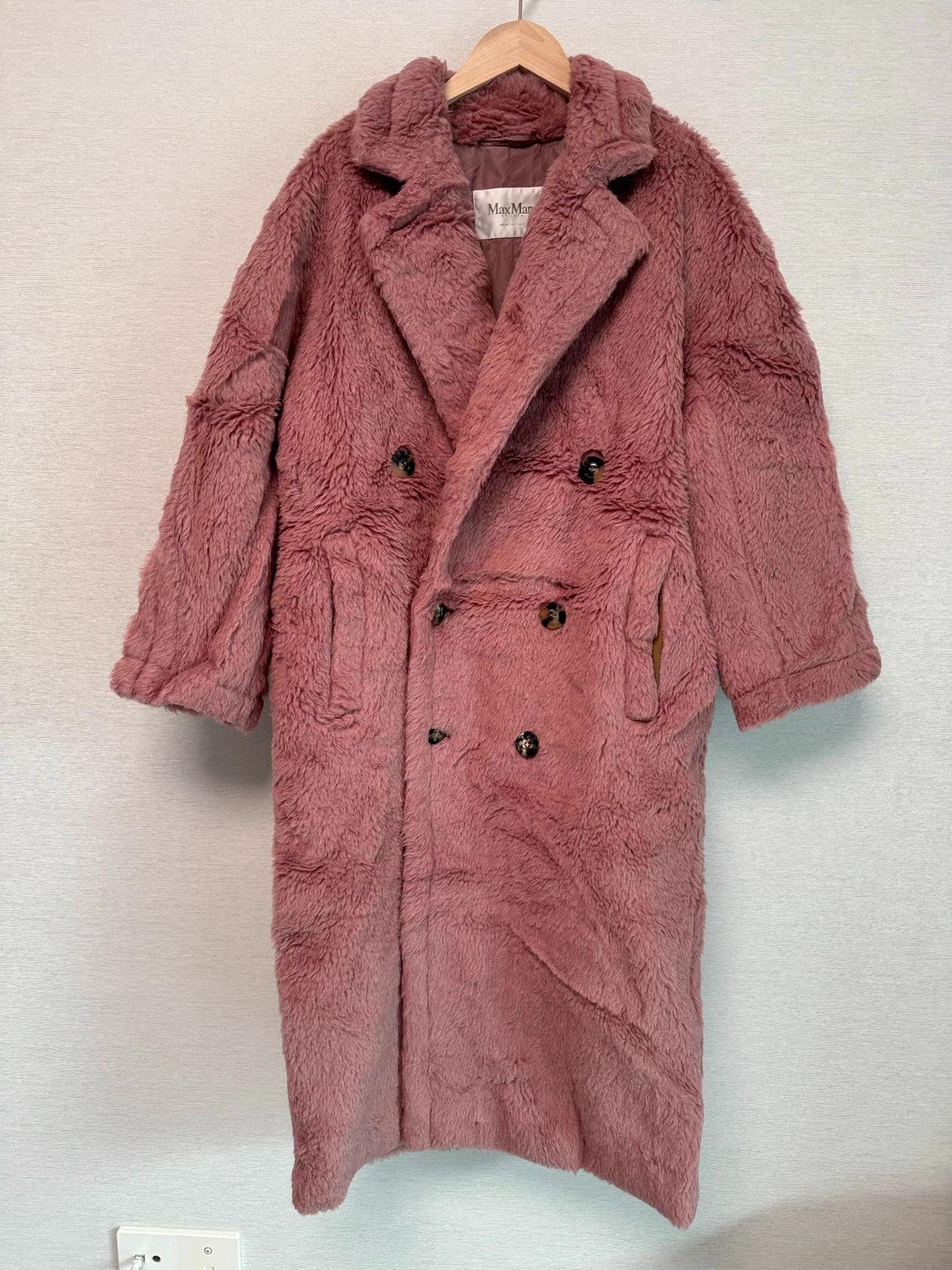 Max Mara MaxMara ZITTO Teddy Double-Breasted Coat K6 Size XXS / US 00 / IT 34 - 1 Thumbnail