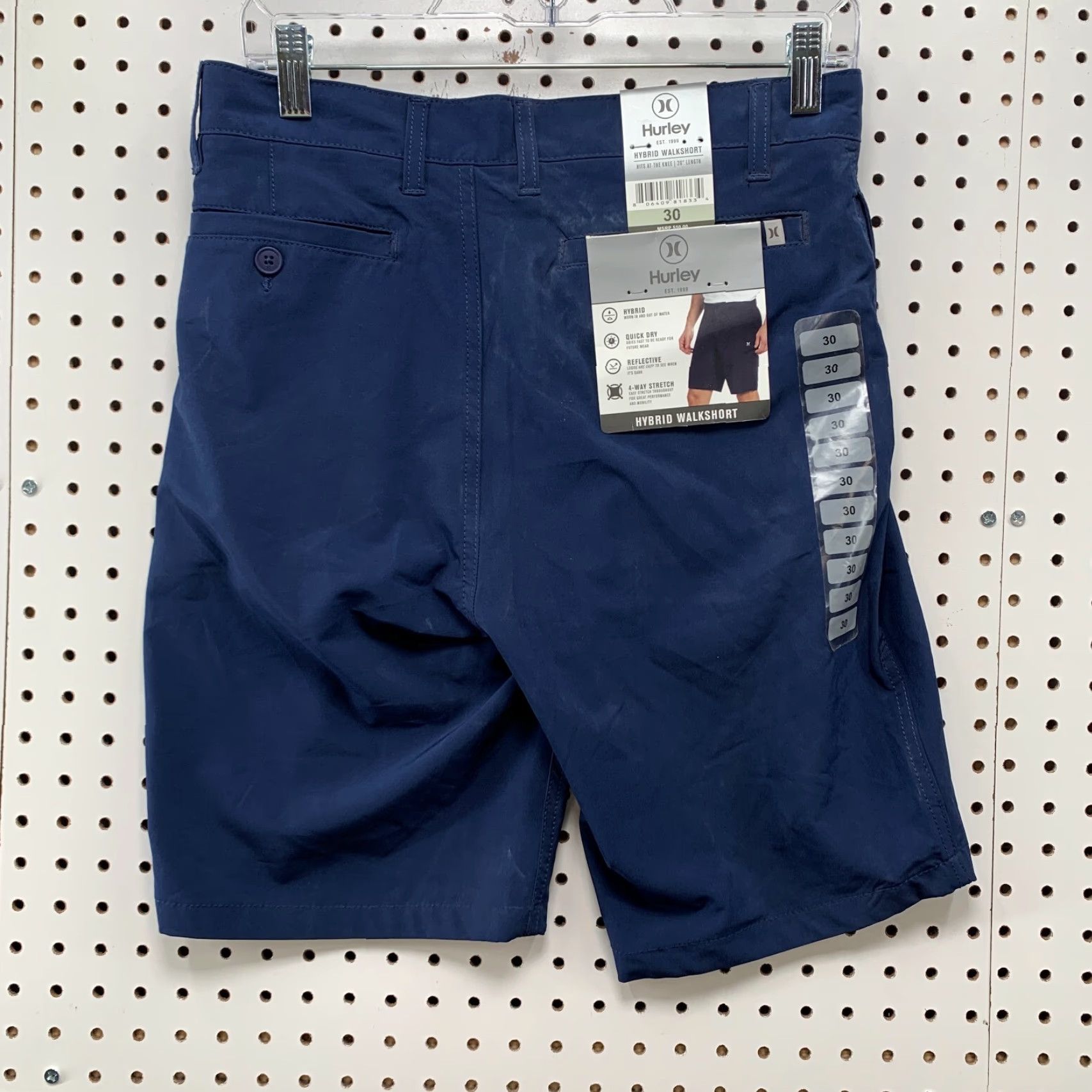 Hurley VINTAGE Hurley Chino Shorts Mens Size 30x10 Blue Casual Shirt 2000s Men Size US 30 / EU 46 - 5 Thumbnail