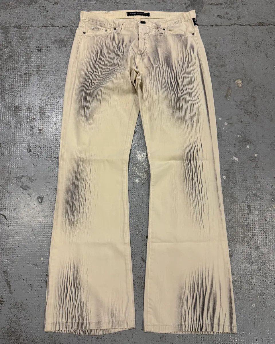 Versace AW2004 Versace Overprint White Pants Size US 28 / EU 44 - 1 Thumbnail